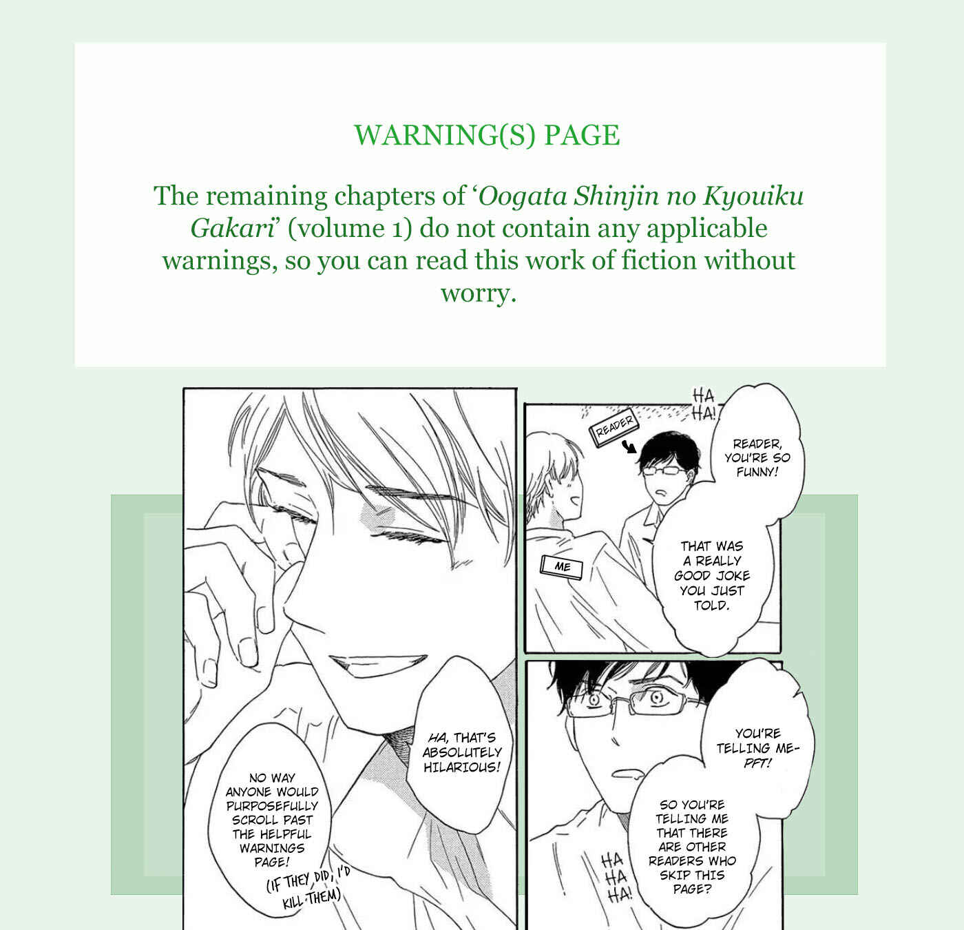 Page 2 Chapter 4 Oogata Shinjin no Kyouiku Gakari