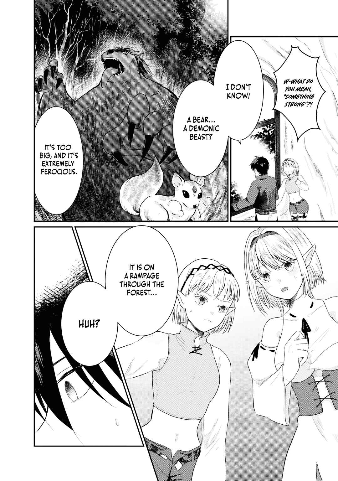 Page 8 Chapter 4 Sono Hen no Kusa demo Kuttoke to Tsuihou Sareta Munou Skill [Shokubutsugui] Mochi Tenseisha, Elf no Sato de Maboroshi no Shokubutsu wo Tabete Musou Suru
