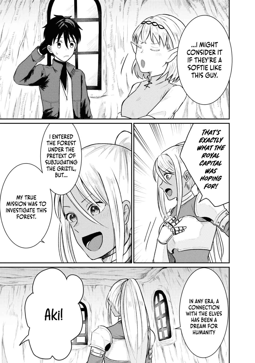 Page 9 Chapter 6 Sono Hen no Kusa demo Kuttoke to Tsuihou Sareta Munou Skill [Shokubutsugui] Mochi Tenseisha, Elf no Sato de Maboroshi no Shokubutsu wo Tabete Musou Suru