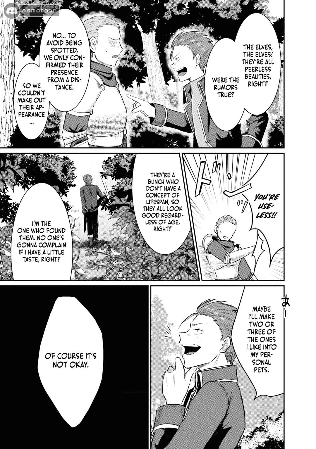 Page 7 Chapter 8 Sono Hen no Kusa demo Kuttoke to Tsuihou Sareta Munou Skill [Shokubutsugui] Mochi Tenseisha, Elf no Sato de Maboroshi no Shokubutsu wo Tabete Musou Suru