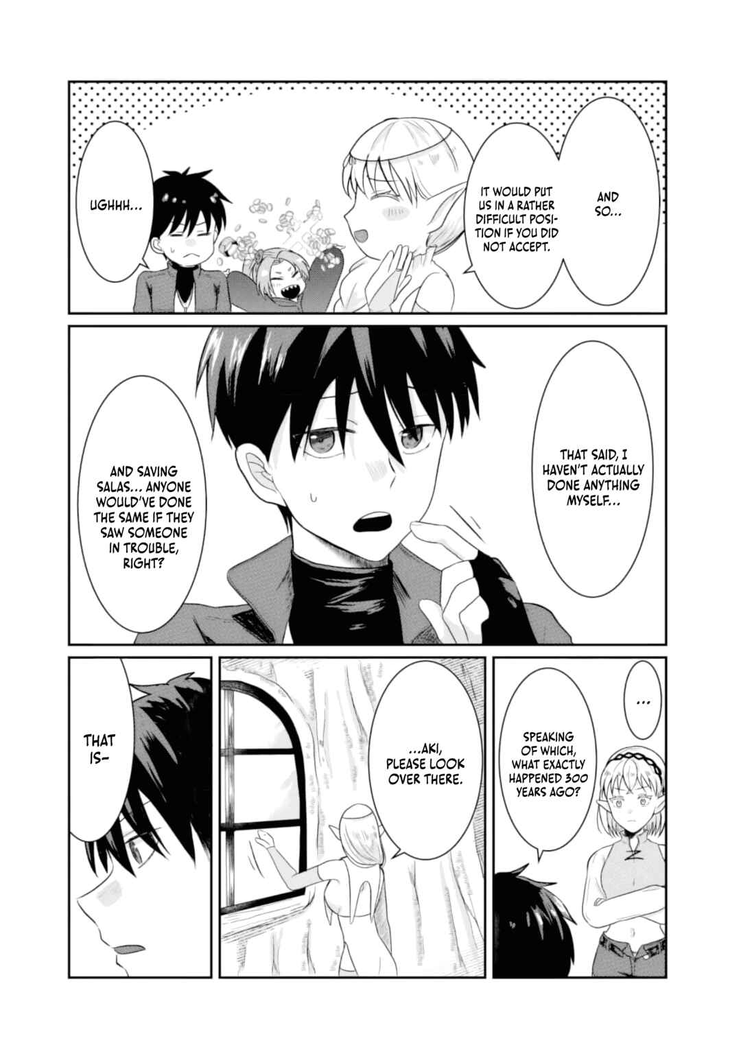 Page 28 Chapter 2 Sono Hen no Kusa demo Kuttoke to Tsuihou Sareta Munou Skill [Shokubutsugui] Mochi Tenseisha, Elf no Sato de Maboroshi no Shokubutsu wo Tabete Musou Suru
