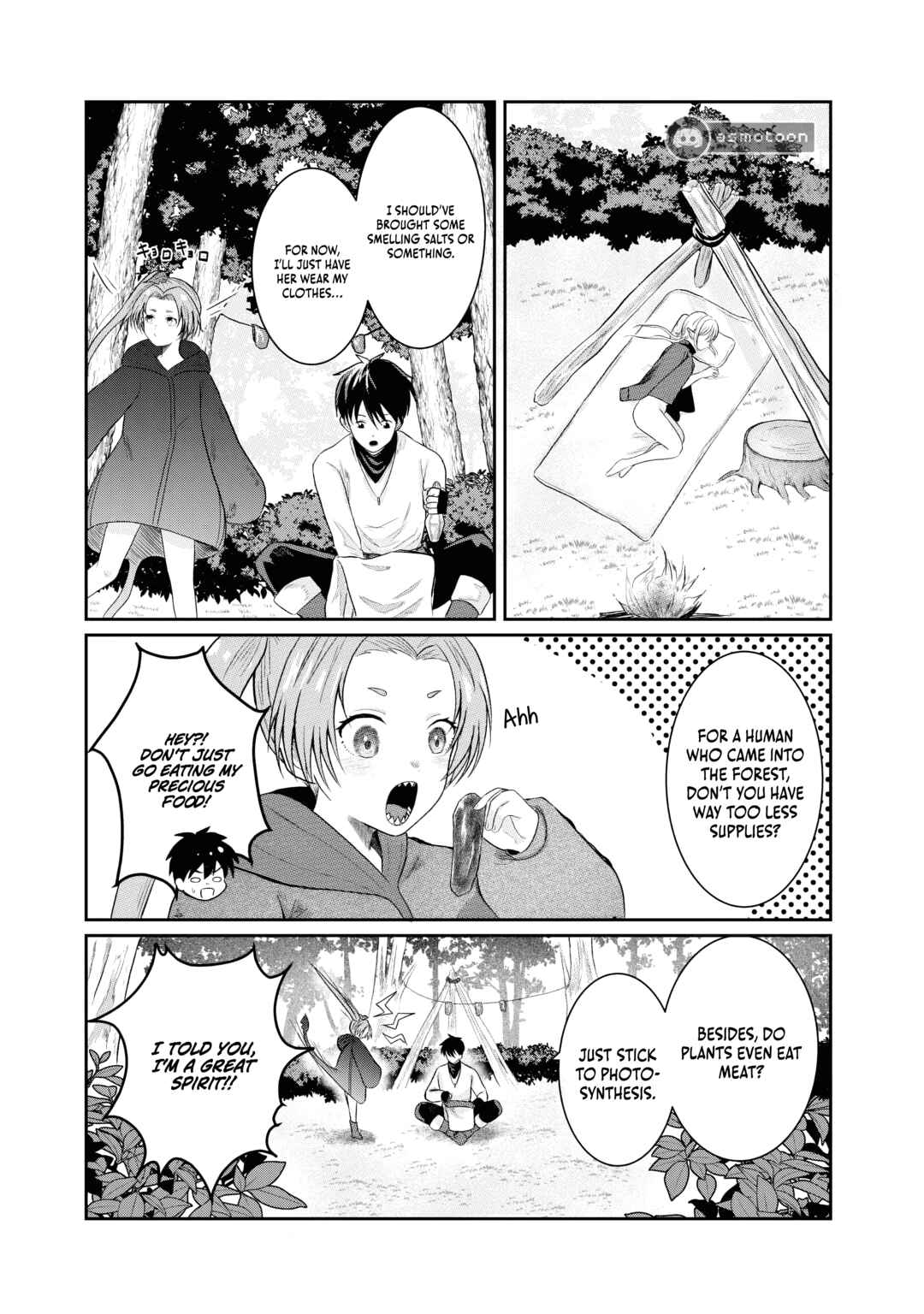 Page 6 Chapter 2 Sono Hen no Kusa demo Kuttoke to Tsuihou Sareta Munou Skill [Shokubutsugui] Mochi Tenseisha, Elf no Sato de Maboroshi no Shokubutsu wo Tabete Musou Suru