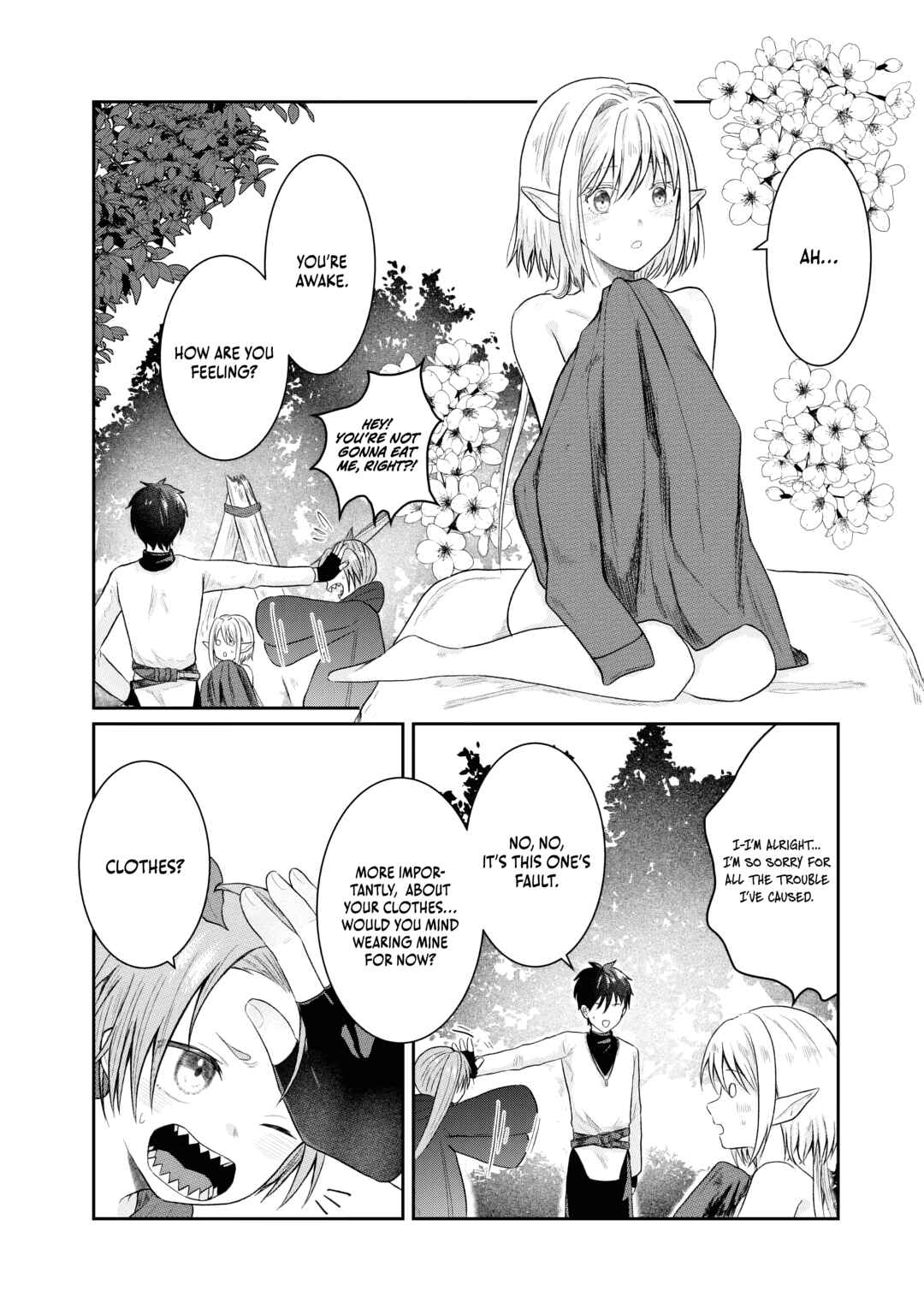 Page 9 Chapter 2 Sono Hen no Kusa demo Kuttoke to Tsuihou Sareta Munou Skill [Shokubutsugui] Mochi Tenseisha, Elf no Sato de Maboroshi no Shokubutsu wo Tabete Musou Suru