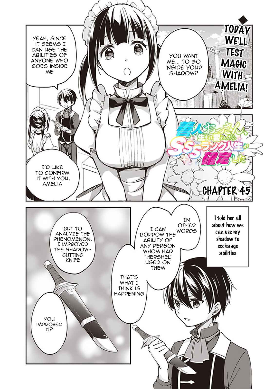Page 1 Chapter 45 Zennin Ossan, Umarekawattara SSS Rank Jinsei ga Kakutei Shita