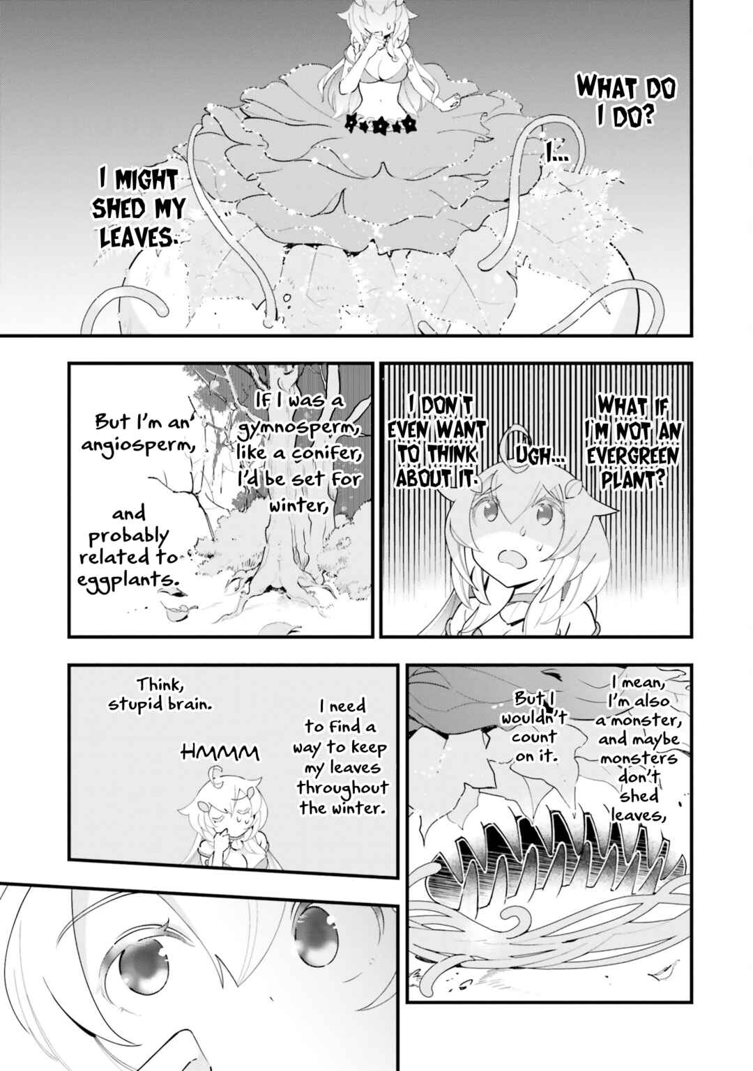 Page 14 Chapter 9 Shokubutsu Monster Musume Nikki ~Seijo datta Watashi ga Uragirareta Hate ni Aruraune ni Tensei Shite Shimatta node, kore kara wa Kougousei wo Shinagara Shizuka ni Shokubutsu Life wo Sugoshimasu~
