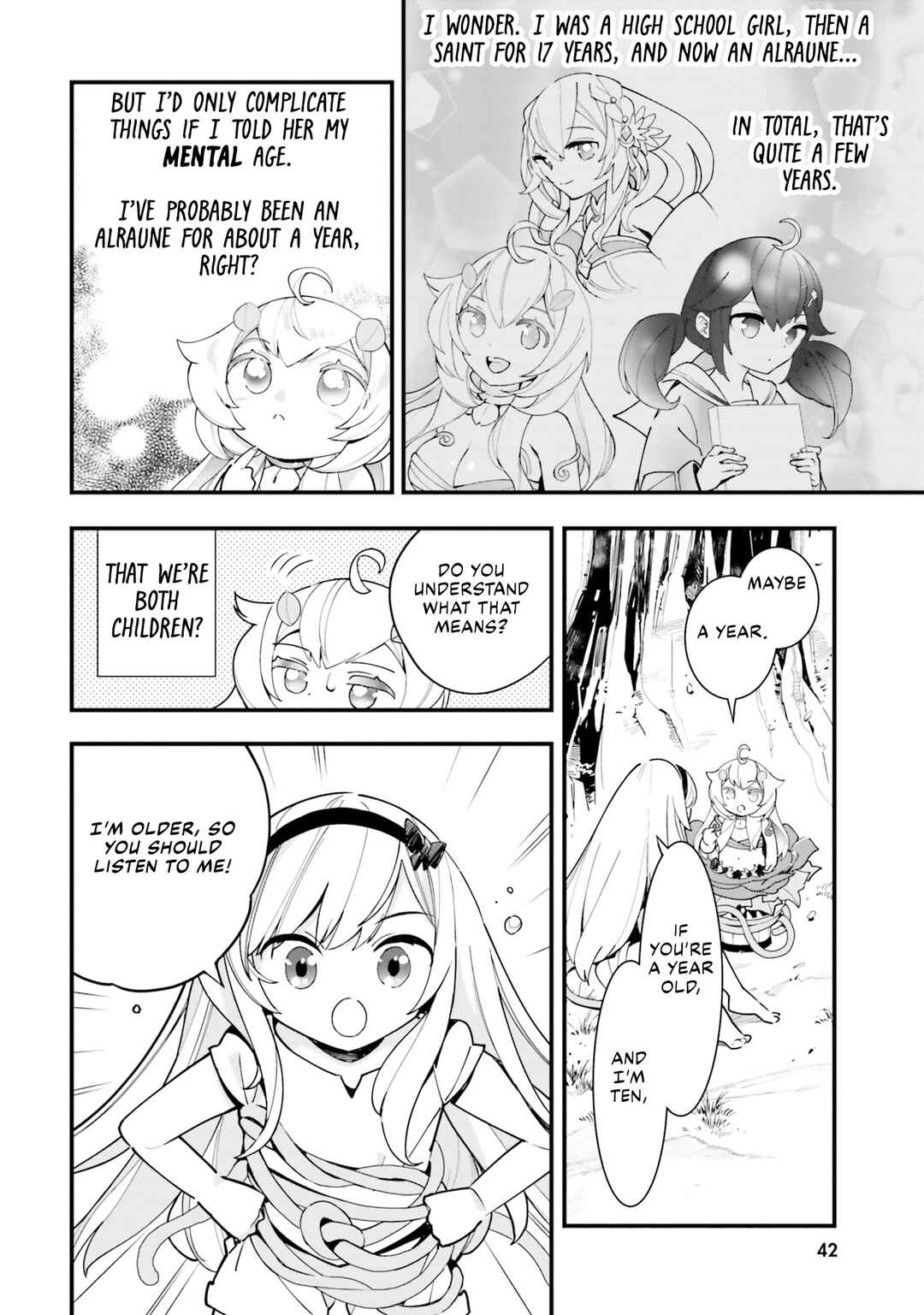 Page 7 Chapter 17 Shokubutsu Monster Musume Nikki ~Seijo datta Watashi ga Uragirareta Hate ni Aruraune ni Tensei Shite Shimatta node, kore kara wa Kougousei wo Shinagara Shizuka ni Shokubutsu Life wo Sugoshimasu~