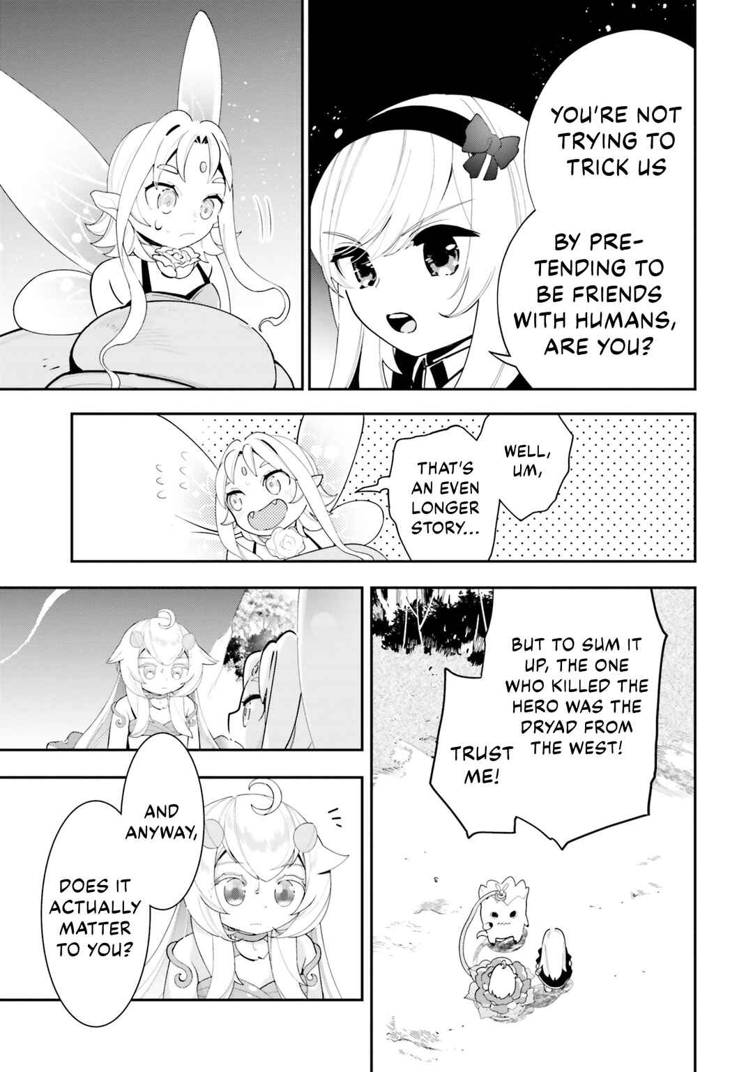 Page 28 Chapter 23 Shokubutsu Monster Musume Nikki ~Seijo datta Watashi ga Uragirareta Hate ni Aruraune ni Tensei Shite Shimatta node, kore kara wa Kougousei wo Shinagara Shizuka ni Shokubutsu Life wo Sugoshimasu~