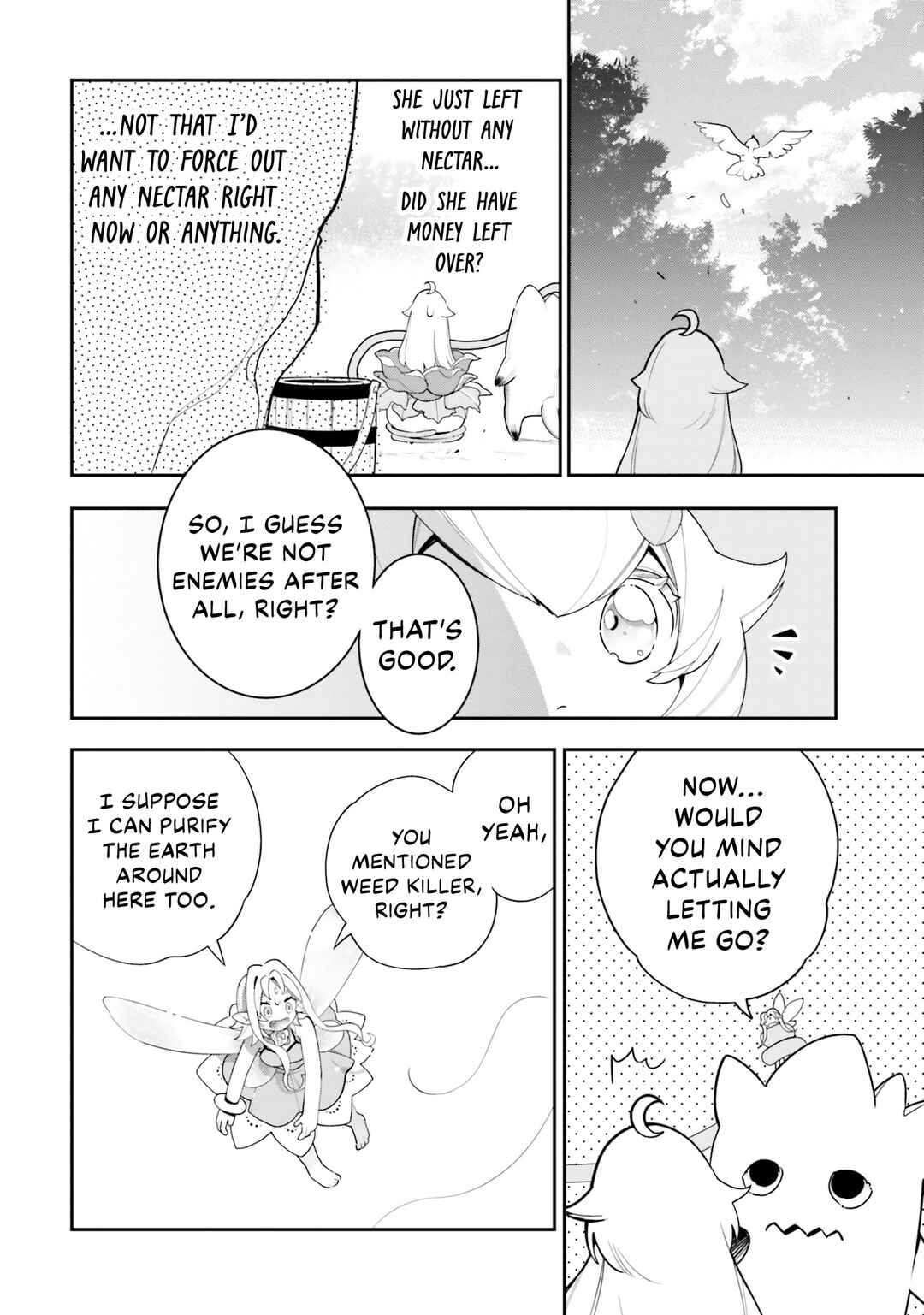 Page 33 Chapter 23 Shokubutsu Monster Musume Nikki ~Seijo datta Watashi ga Uragirareta Hate ni Aruraune ni Tensei Shite Shimatta node, kore kara wa Kougousei wo Shinagara Shizuka ni Shokubutsu Life wo Sugoshimasu~