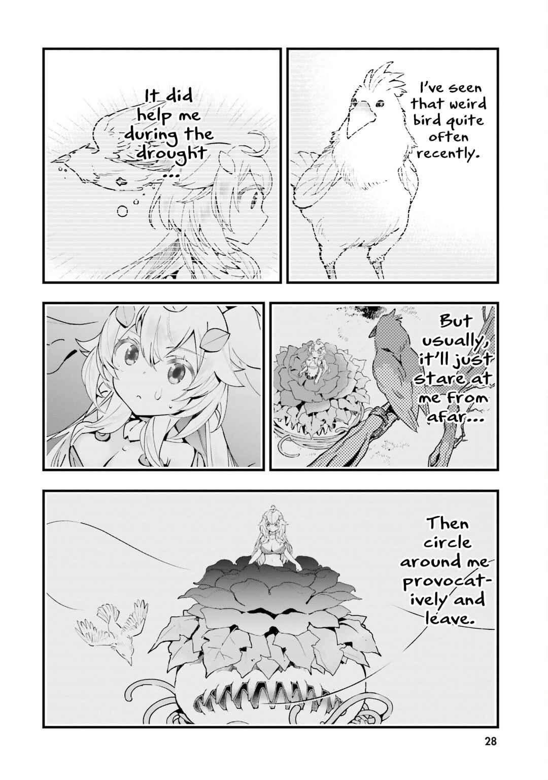 Page 28 Chapter 6 Shokubutsu Monster Musume Nikki ~Seijo datta Watashi ga Uragirareta Hate ni Aruraune ni Tensei Shite Shimatta node, kore kara wa Kougousei wo Shinagara Shizuka ni Shokubutsu Life wo Sugoshimasu~