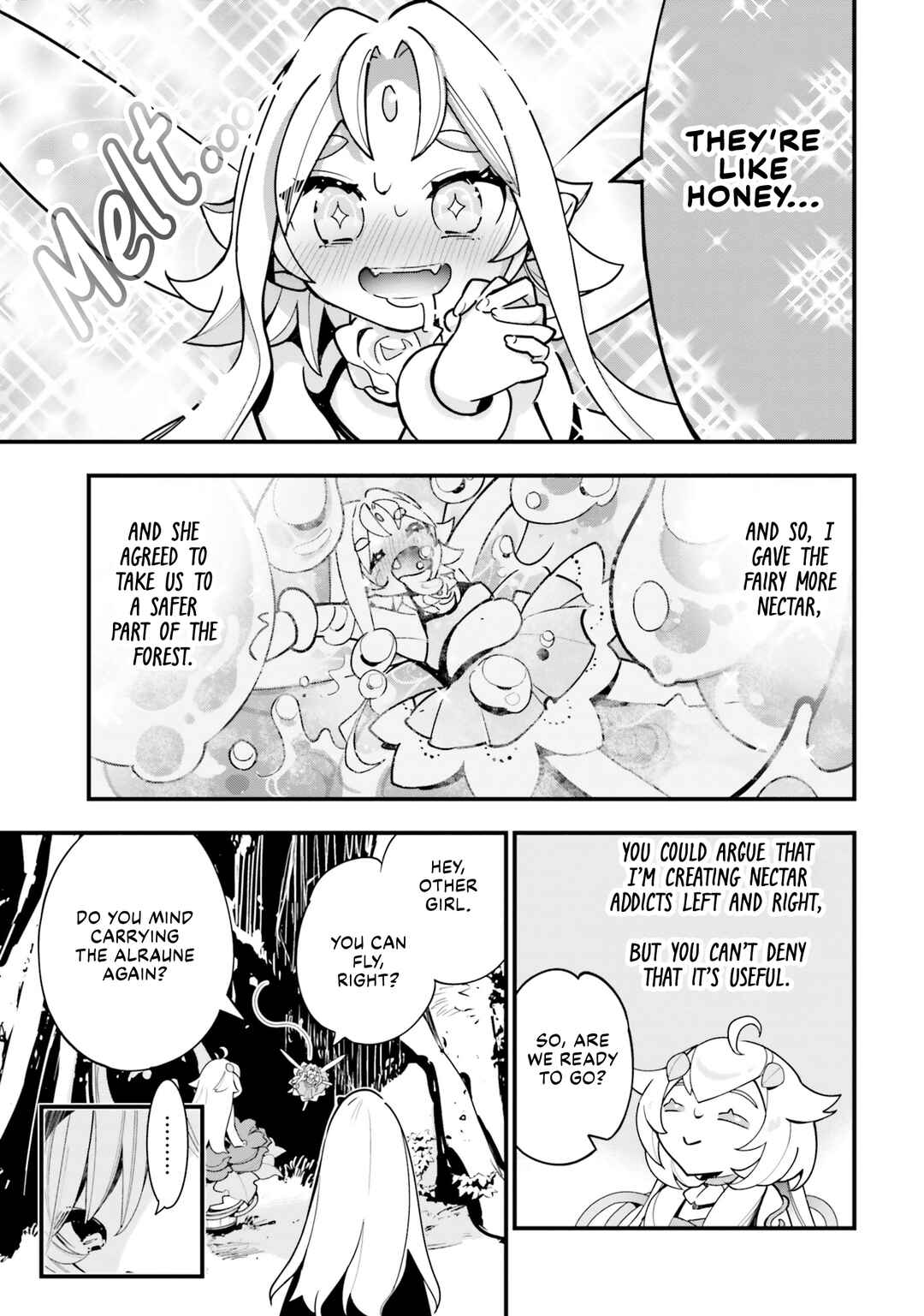 Page 10 Chapter 18 Shokubutsu Monster Musume Nikki ~Seijo datta Watashi ga Uragirareta Hate ni Aruraune ni Tensei Shite Shimatta node, kore kara wa Kougousei wo Shinagara Shizuka ni Shokubutsu Life wo Sugoshimasu~