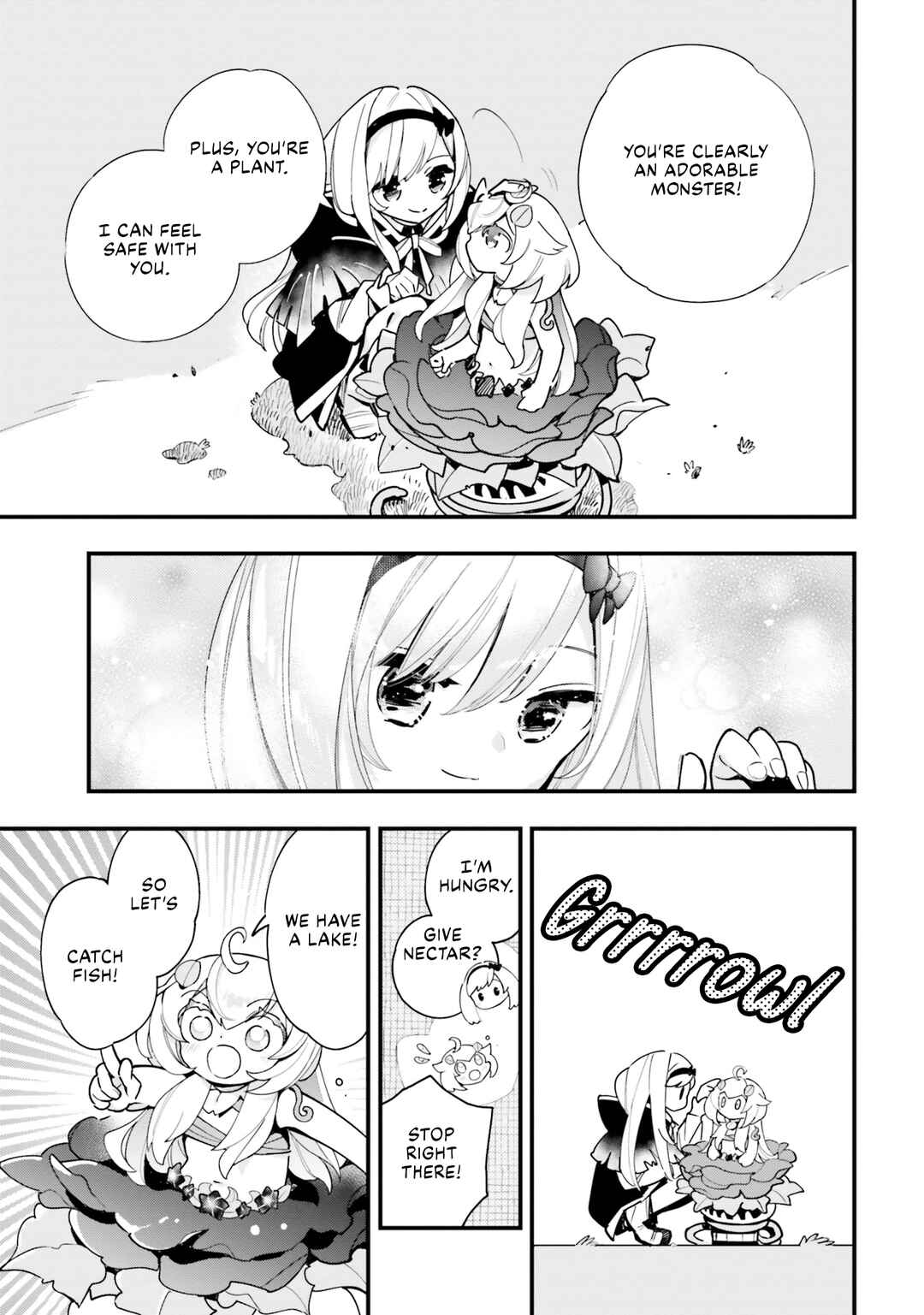 Page 22 Chapter 18 Shokubutsu Monster Musume Nikki ~Seijo datta Watashi ga Uragirareta Hate ni Aruraune ni Tensei Shite Shimatta node, kore kara wa Kougousei wo Shinagara Shizuka ni Shokubutsu Life wo Sugoshimasu~
