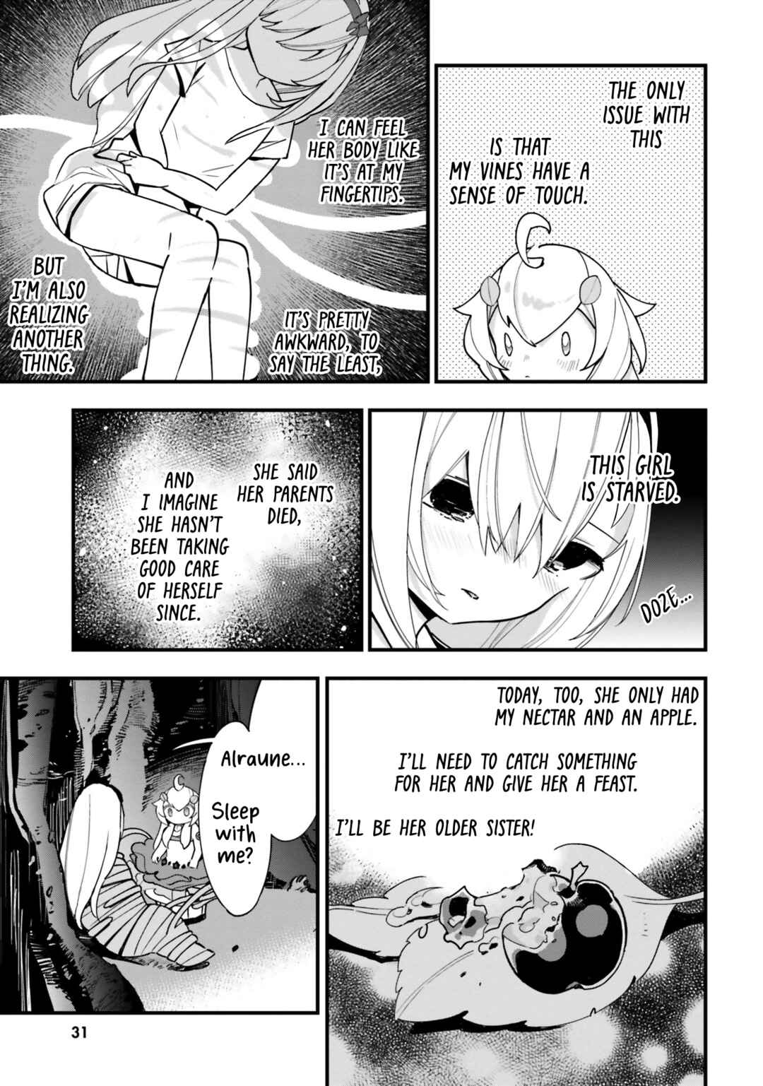 Page 30 Chapter 16 Shokubutsu Monster Musume Nikki ~Seijo datta Watashi ga Uragirareta Hate ni Aruraune ni Tensei Shite Shimatta node, kore kara wa Kougousei wo Shinagara Shizuka ni Shokubutsu Life wo Sugoshimasu~