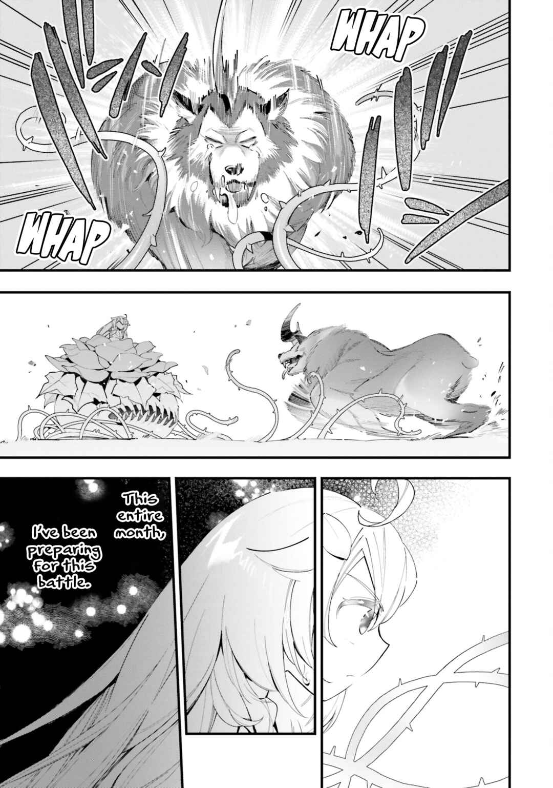 Page 23 Chapter 8 Shokubutsu Monster Musume Nikki ~Seijo datta Watashi ga Uragirareta Hate ni Aruraune ni Tensei Shite Shimatta node, kore kara wa Kougousei wo Shinagara Shizuka ni Shokubutsu Life wo Sugoshimasu~