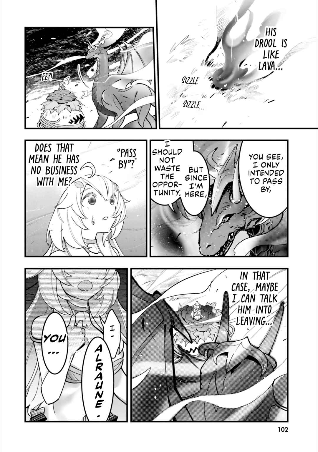 Page 5 Chapter 14 Shokubutsu Monster Musume Nikki ~Seijo datta Watashi ga Uragirareta Hate ni Aruraune ni Tensei Shite Shimatta node, kore kara wa Kougousei wo Shinagara Shizuka ni Shokubutsu Life wo Sugoshimasu~