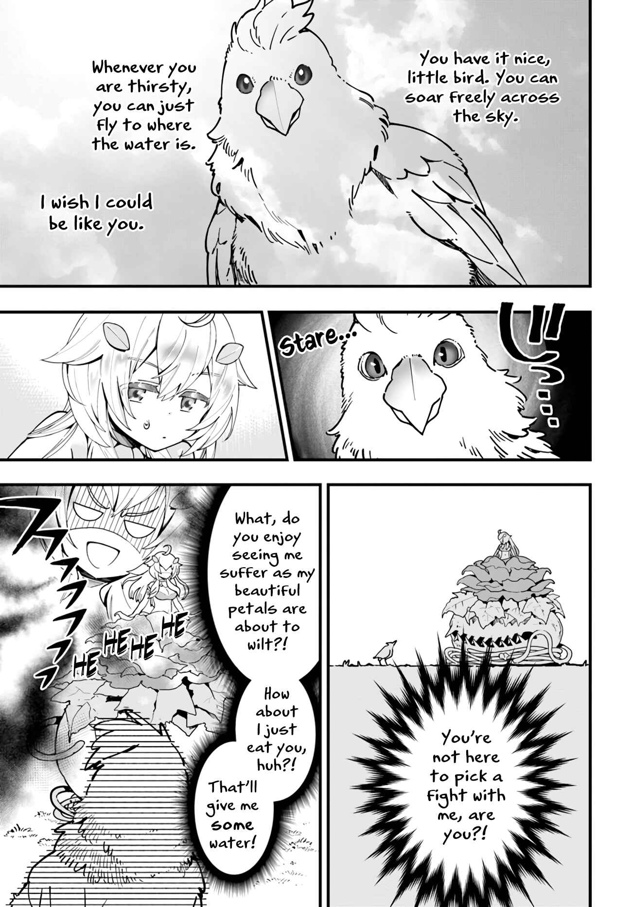Page 16 Chapter 3 Shokubutsu Monster Musume Nikki ~Seijo datta Watashi ga Uragirareta Hate ni Aruraune ni Tensei Shite Shimatta node, kore kara wa Kougousei wo Shinagara Shizuka ni Shokubutsu Life wo Sugoshimasu~