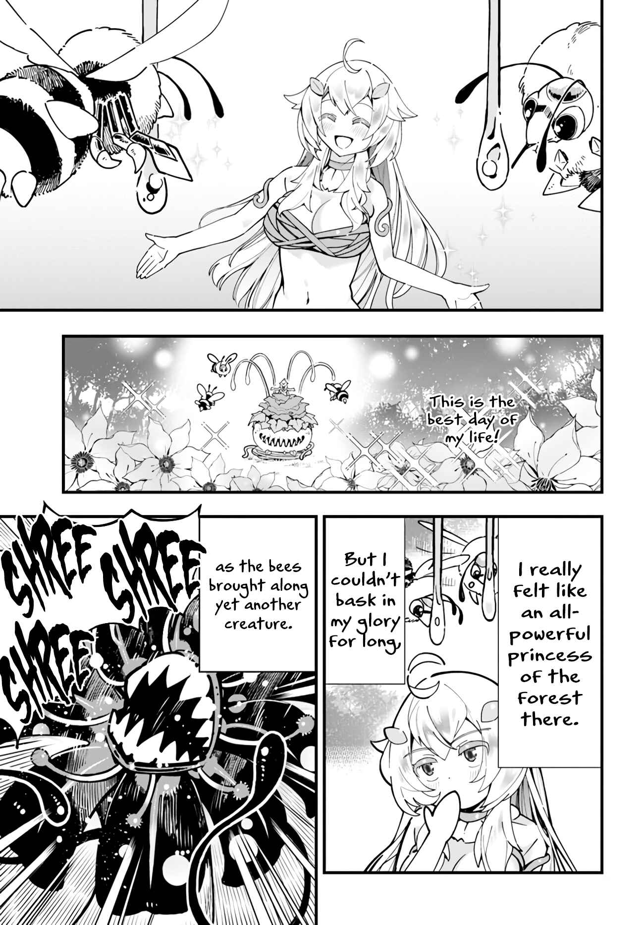 Page 22 Chapter 3 Shokubutsu Monster Musume Nikki ~Seijo datta Watashi ga Uragirareta Hate ni Aruraune ni Tensei Shite Shimatta node, kore kara wa Kougousei wo Shinagara Shizuka ni Shokubutsu Life wo Sugoshimasu~