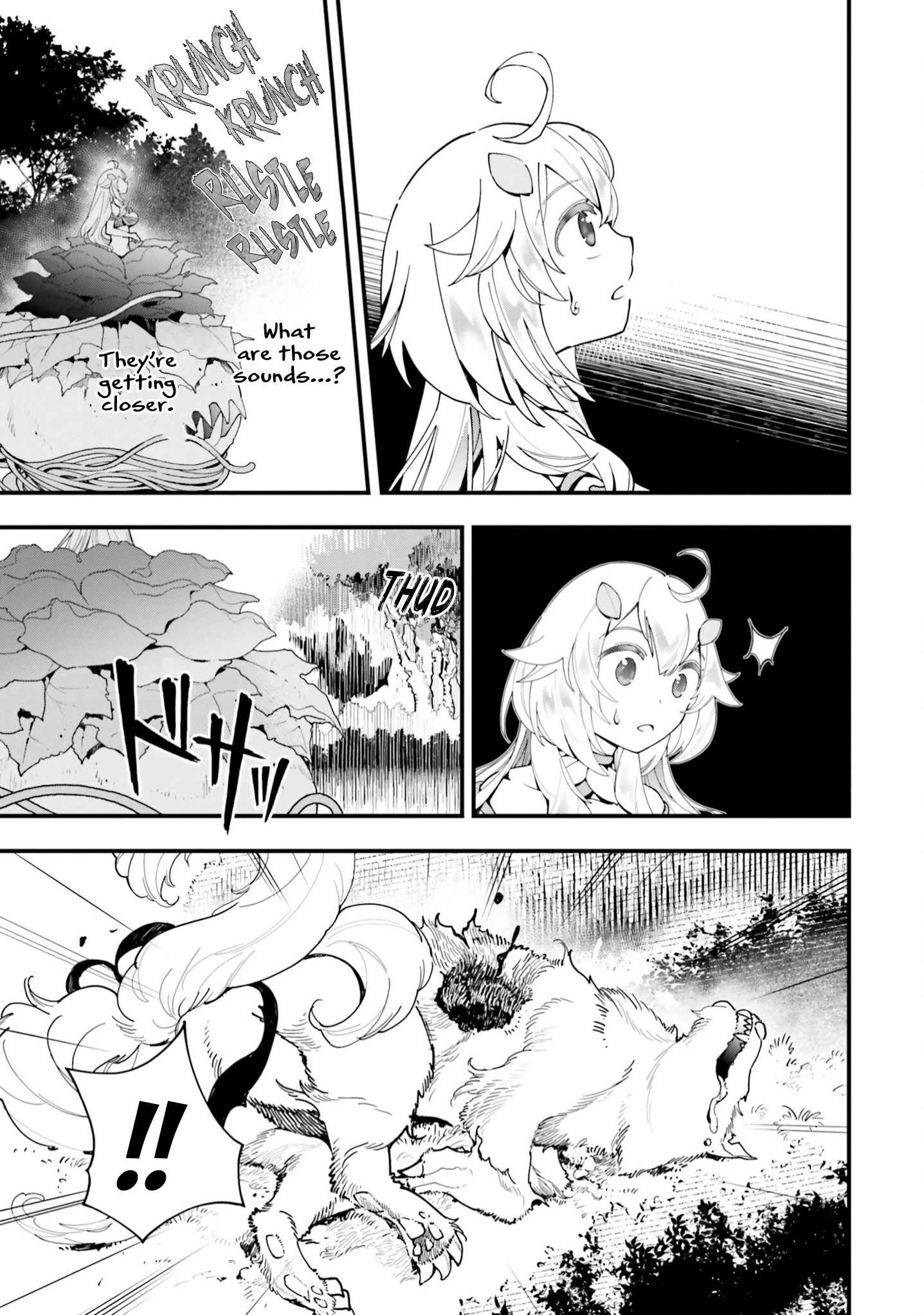Page 12 Chapter 5 Shokubutsu Monster Musume Nikki ~Seijo datta Watashi ga Uragirareta Hate ni Aruraune ni Tensei Shite Shimatta node, kore kara wa Kougousei wo Shinagara Shizuka ni Shokubutsu Life wo Sugoshimasu~