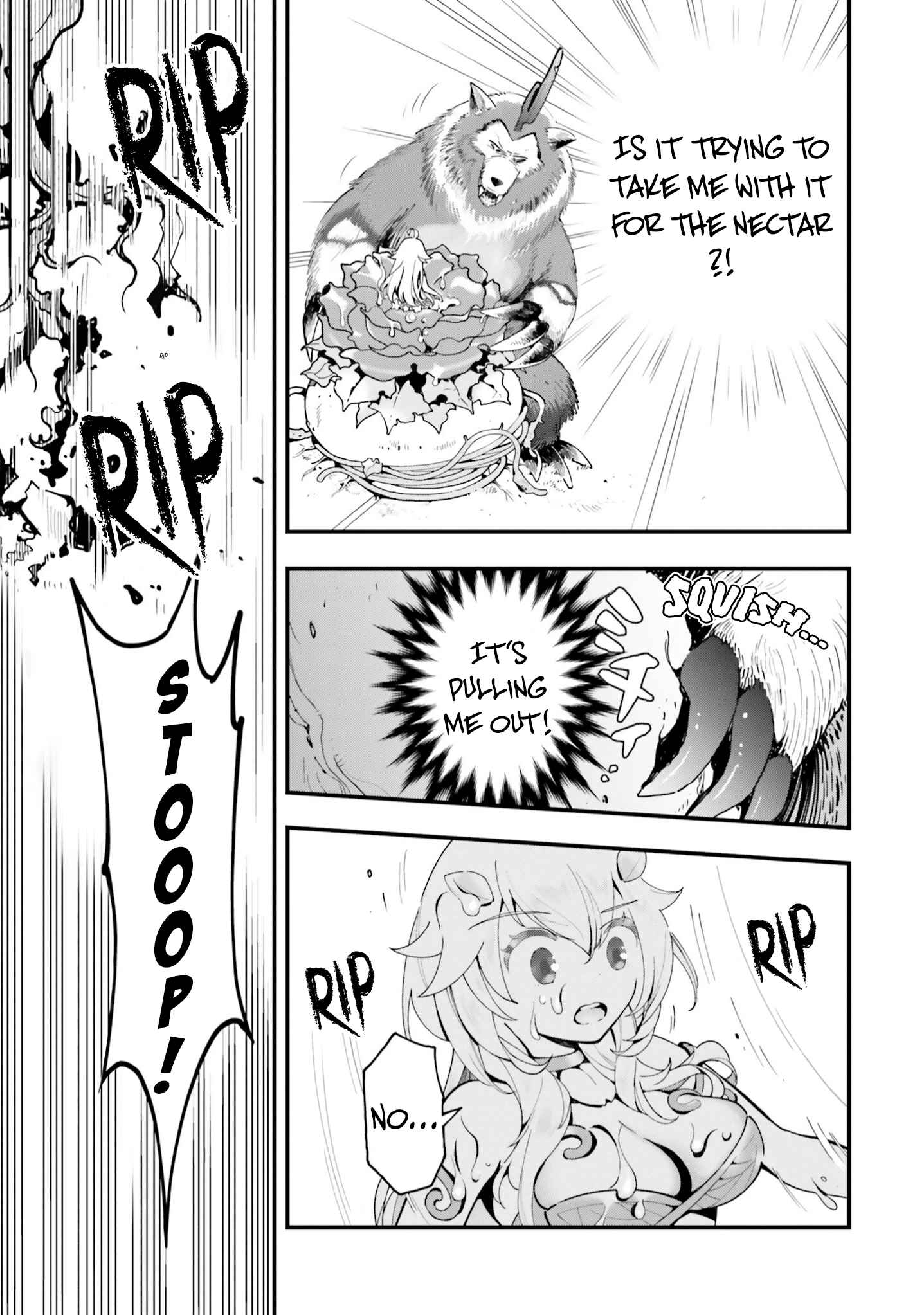 Page 28 Chapter 5 Shokubutsu Monster Musume Nikki ~Seijo datta Watashi ga Uragirareta Hate ni Aruraune ni Tensei Shite Shimatta node, kore kara wa Kougousei wo Shinagara Shizuka ni Shokubutsu Life wo Sugoshimasu~