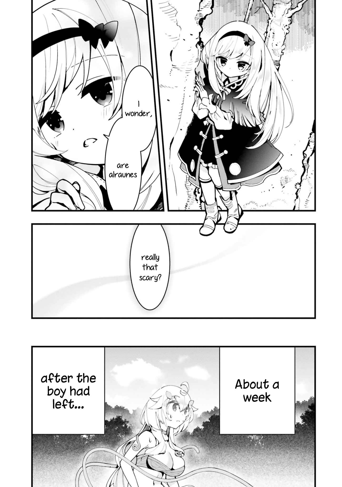 Page 8 Chapter 5 Shokubutsu Monster Musume Nikki ~Seijo datta Watashi ga Uragirareta Hate ni Aruraune ni Tensei Shite Shimatta node, kore kara wa Kougousei wo Shinagara Shizuka ni Shokubutsu Life wo Sugoshimasu~