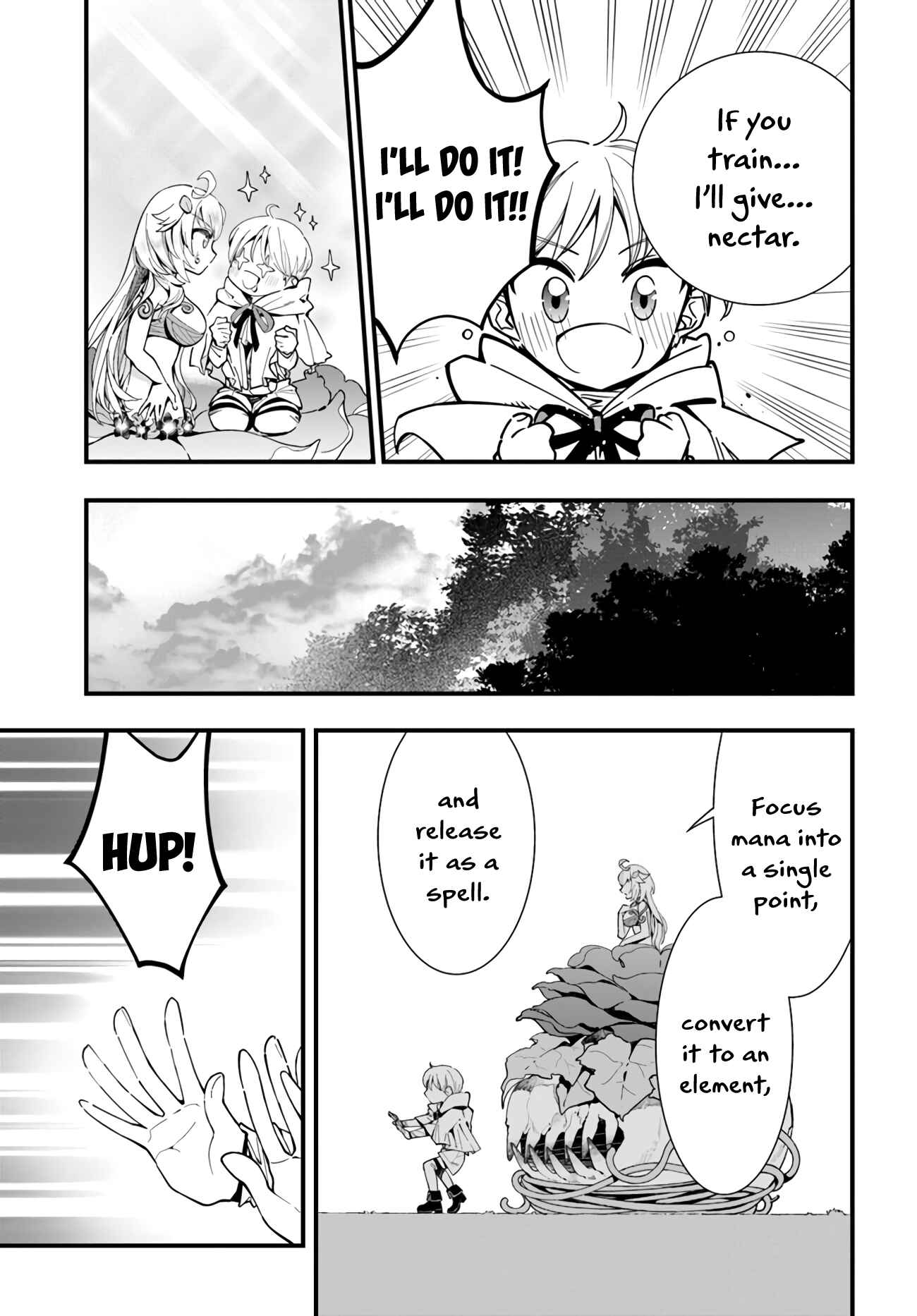 Page 22 Chapter 4 Shokubutsu Monster Musume Nikki ~Seijo datta Watashi ga Uragirareta Hate ni Aruraune ni Tensei Shite Shimatta node, kore kara wa Kougousei wo Shinagara Shizuka ni Shokubutsu Life wo Sugoshimasu~