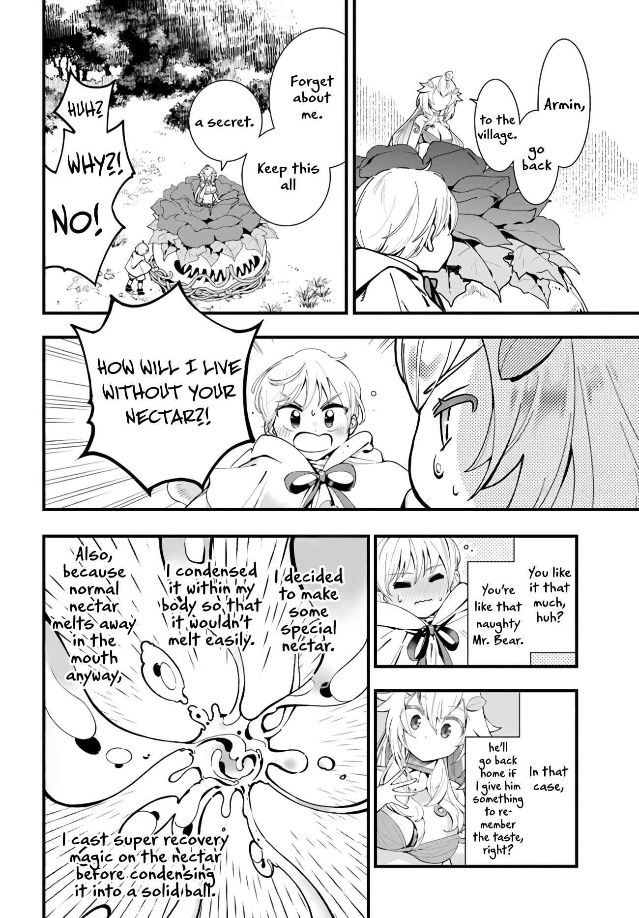 Page 27 Chapter 4 Shokubutsu Monster Musume Nikki ~Seijo datta Watashi ga Uragirareta Hate ni Aruraune ni Tensei Shite Shimatta node, kore kara wa Kougousei wo Shinagara Shizuka ni Shokubutsu Life wo Sugoshimasu~