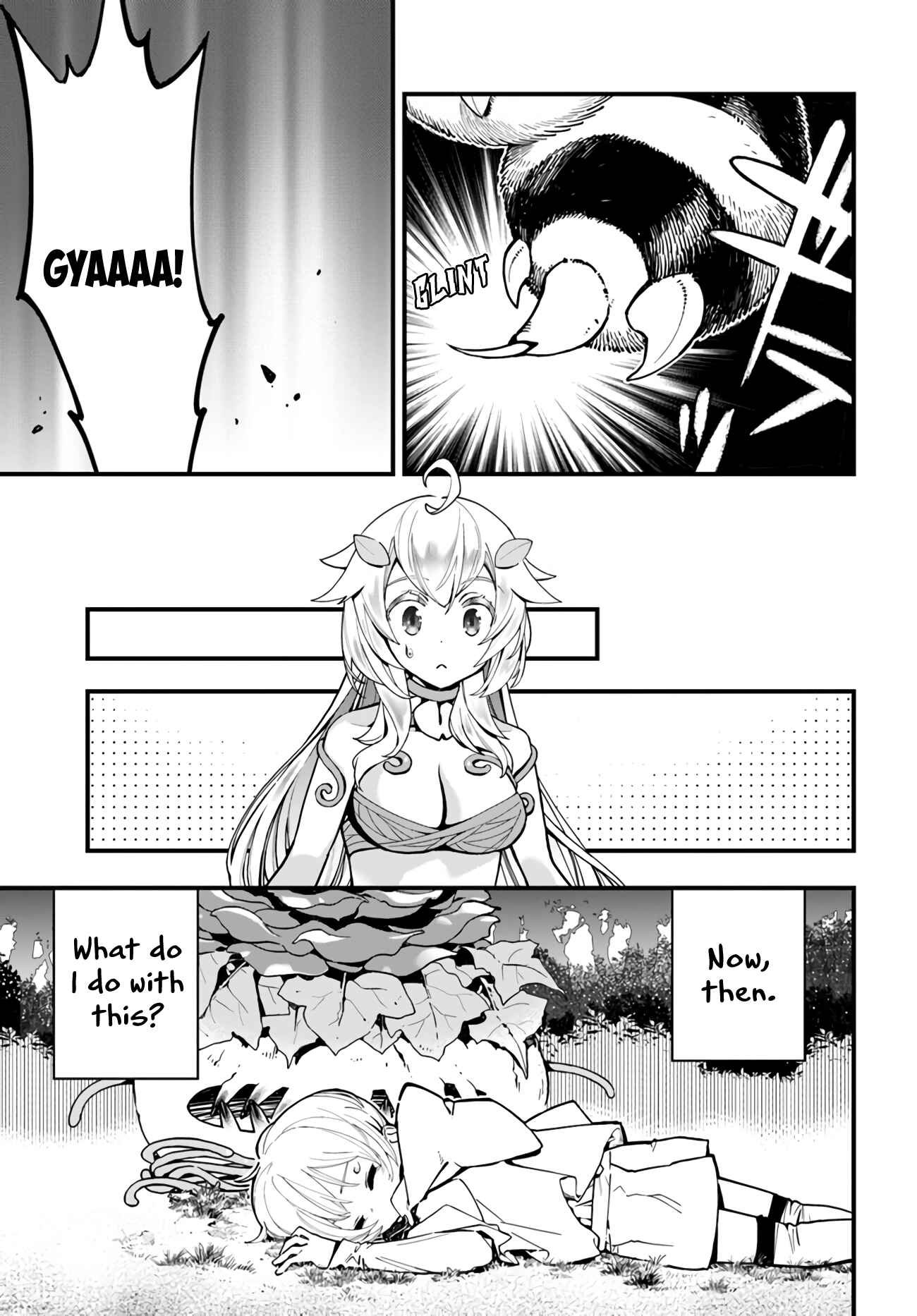 Page 4 Chapter 4 Shokubutsu Monster Musume Nikki ~Seijo datta Watashi ga Uragirareta Hate ni Aruraune ni Tensei Shite Shimatta node, kore kara wa Kougousei wo Shinagara Shizuka ni Shokubutsu Life wo Sugoshimasu~