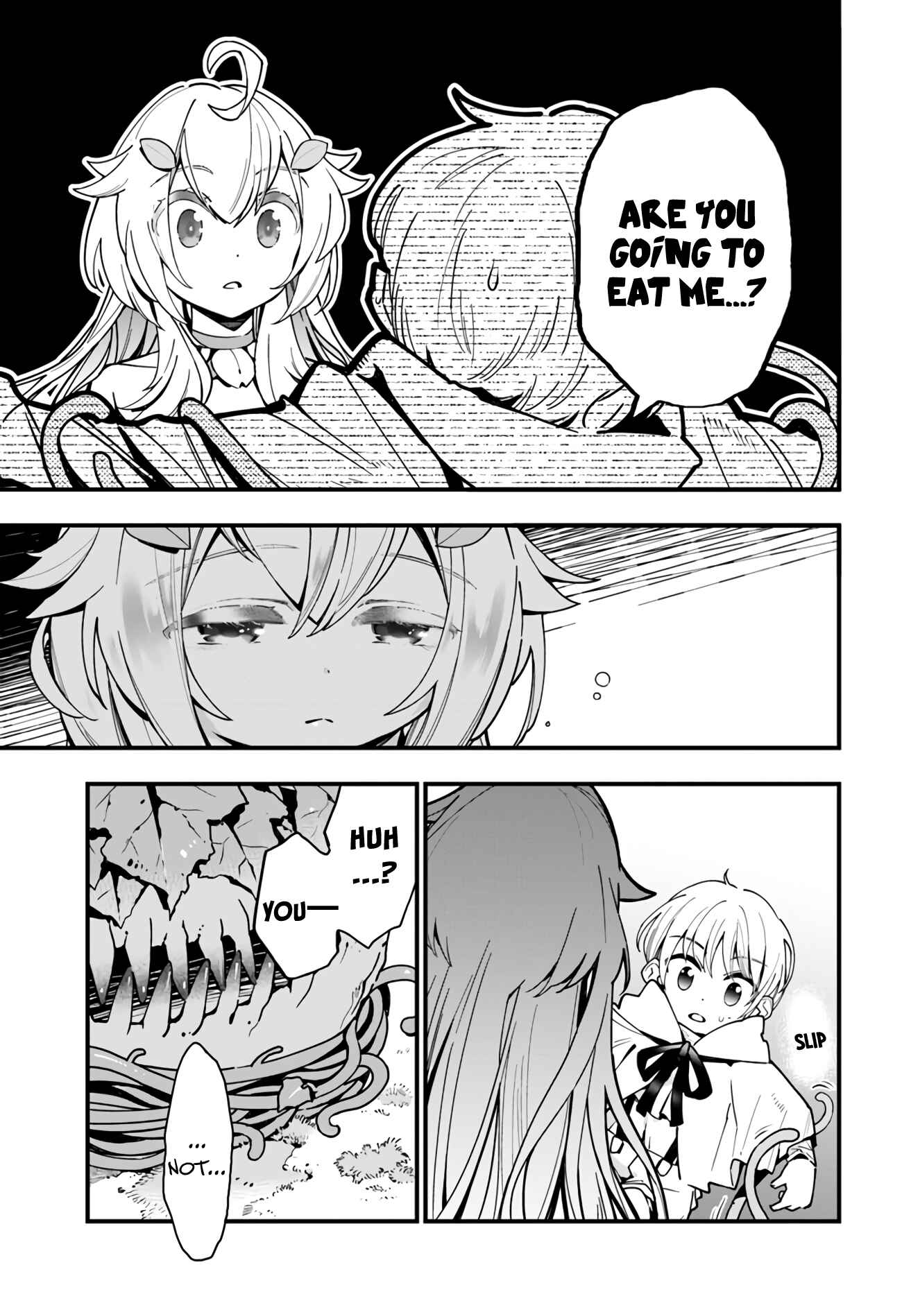 Page 8 Chapter 4 Shokubutsu Monster Musume Nikki ~Seijo datta Watashi ga Uragirareta Hate ni Aruraune ni Tensei Shite Shimatta node, kore kara wa Kougousei wo Shinagara Shizuka ni Shokubutsu Life wo Sugoshimasu~