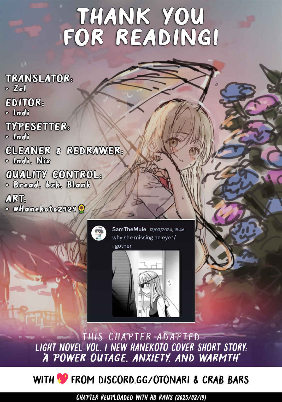 Page 13 Chapter 9 Otonari no Tenshi-sama ni Itsunomanika Dame Ningen ni Sareteita Ken: after the rain