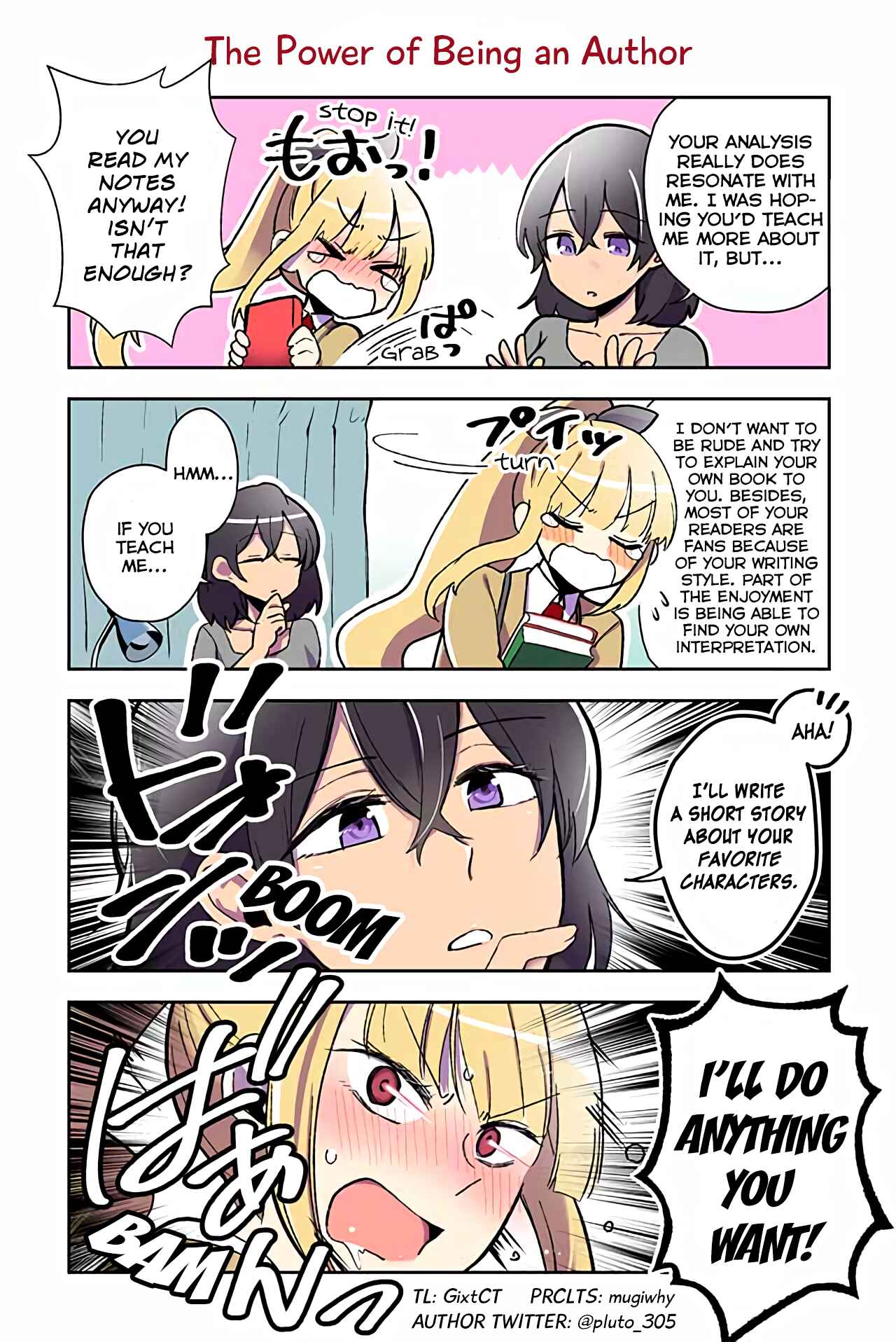 Page 1 Chapter 10 Dokyuusei no Oshi Sakka ni Yuri Mousou ga Bareta Kekka