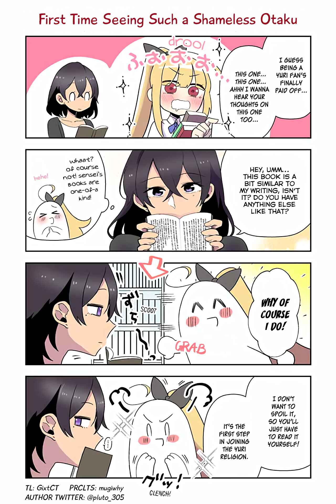 Page 1 Chapter 22 Dokyuusei no Oshi Sakka ni Yuri Mousou ga Bareta Kekka