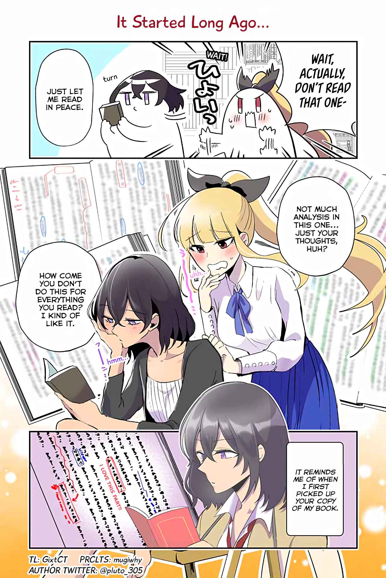 Page 1 Chapter 23 Dokyuusei no Oshi Sakka ni Yuri Mousou ga Bareta Kekka