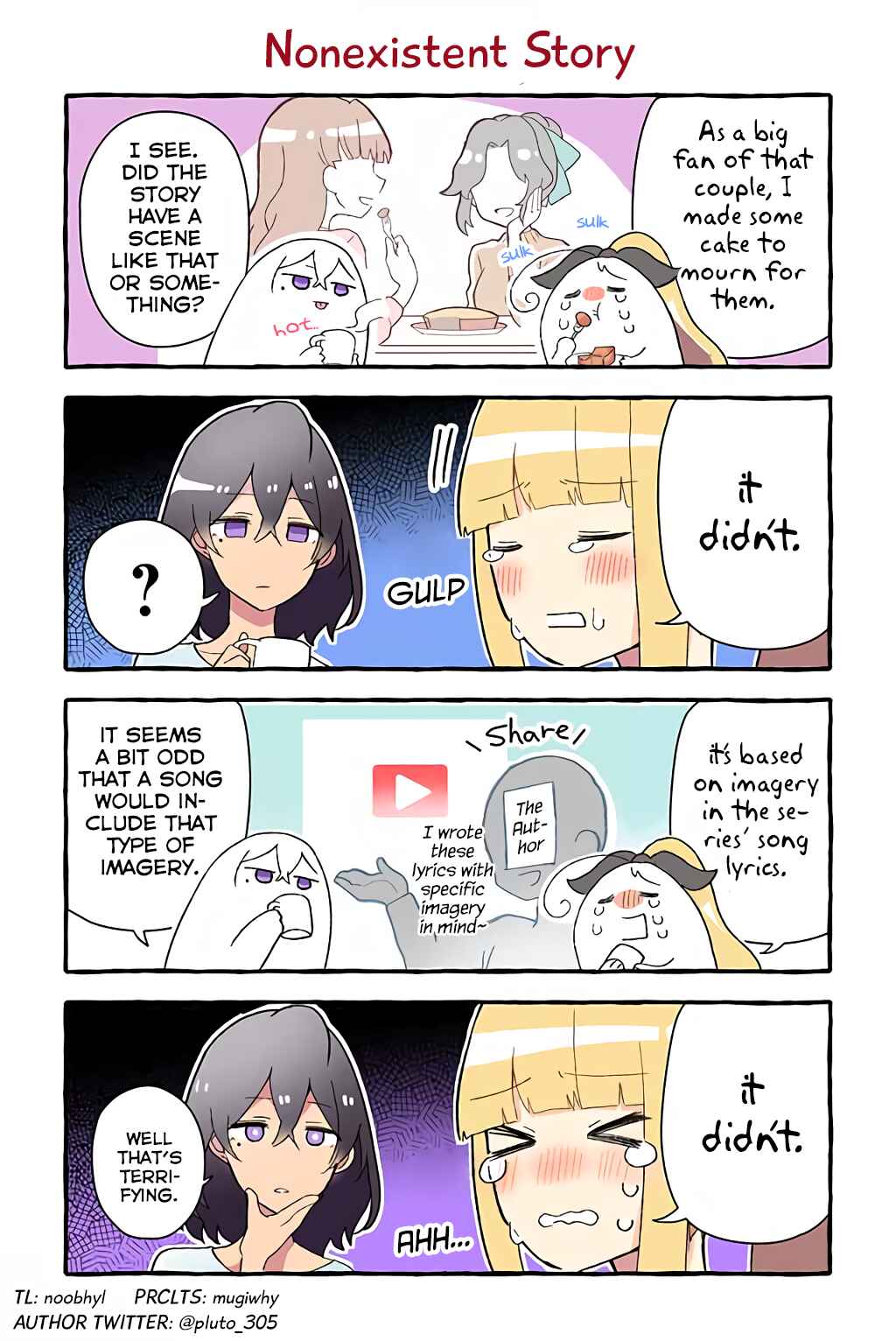 Page 1 Chapter 55 Dokyuusei no Oshi Sakka ni Yuri Mousou ga Bareta Kekka