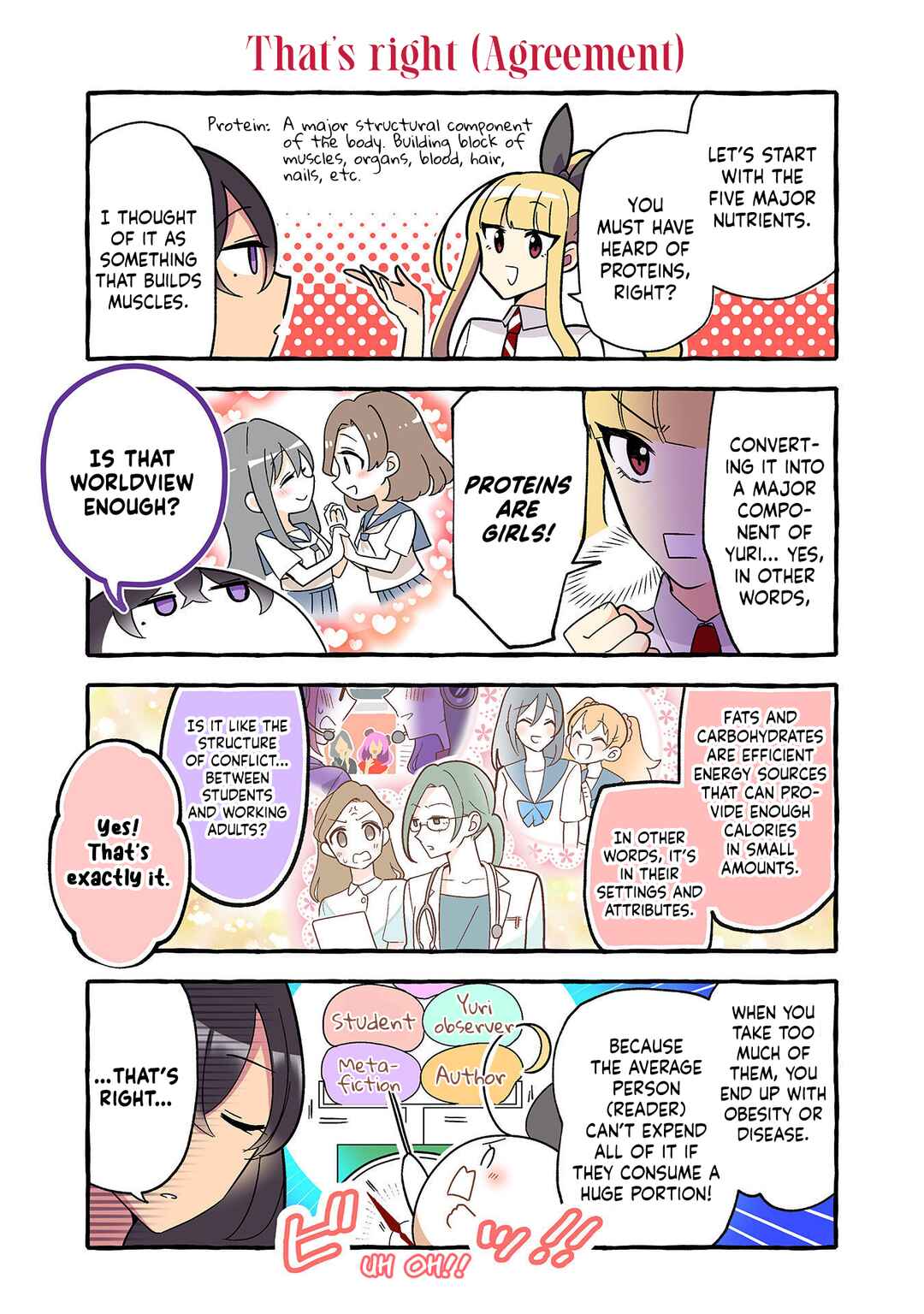 Page 3 Chapter 280 Dokyuusei no Oshi Sakka ni Yuri Mousou ga Bareta Kekka