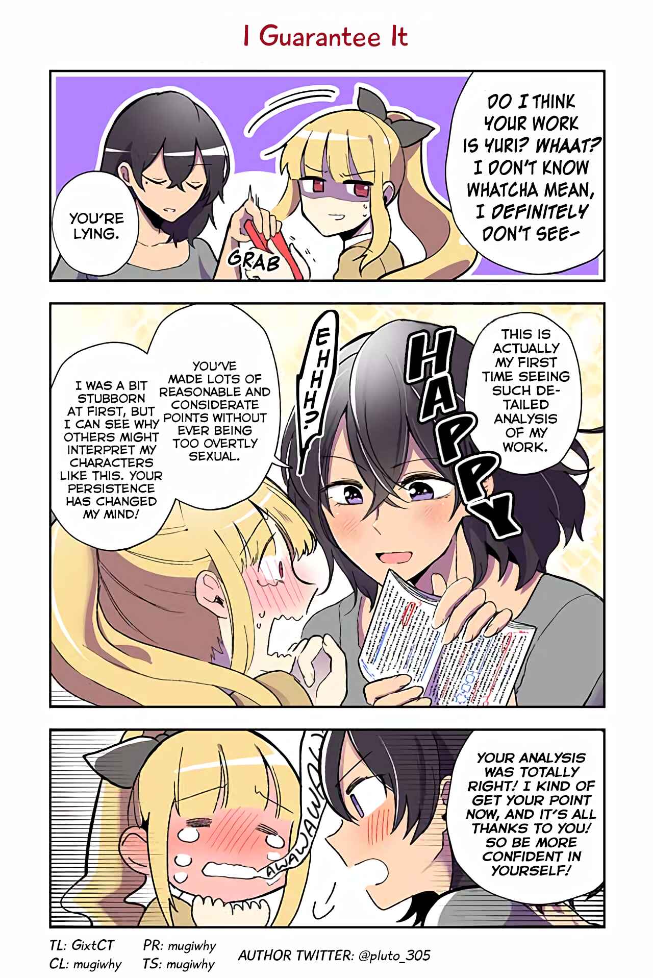 Page 1 Chapter 8 Dokyuusei no Oshi Sakka ni Yuri Mousou ga Bareta Kekka