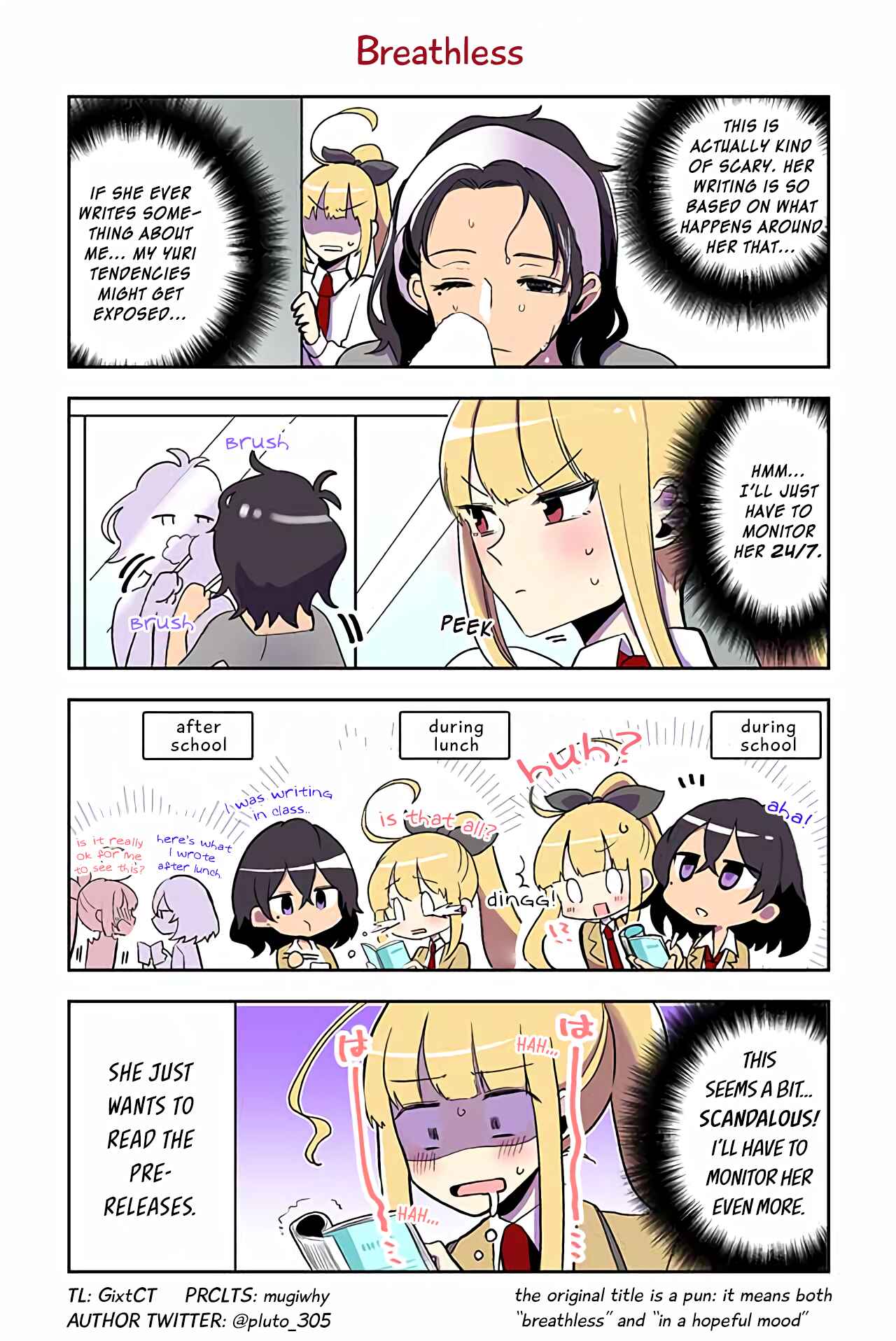 Page 1 Chapter 12 Dokyuusei no Oshi Sakka ni Yuri Mousou ga Bareta Kekka
