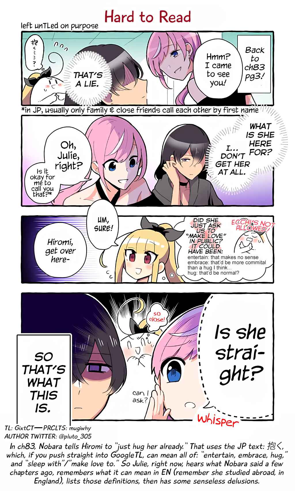 Page 1 Chapter 86 Dokyuusei no Oshi Sakka ni Yuri Mousou ga Bareta Kekka