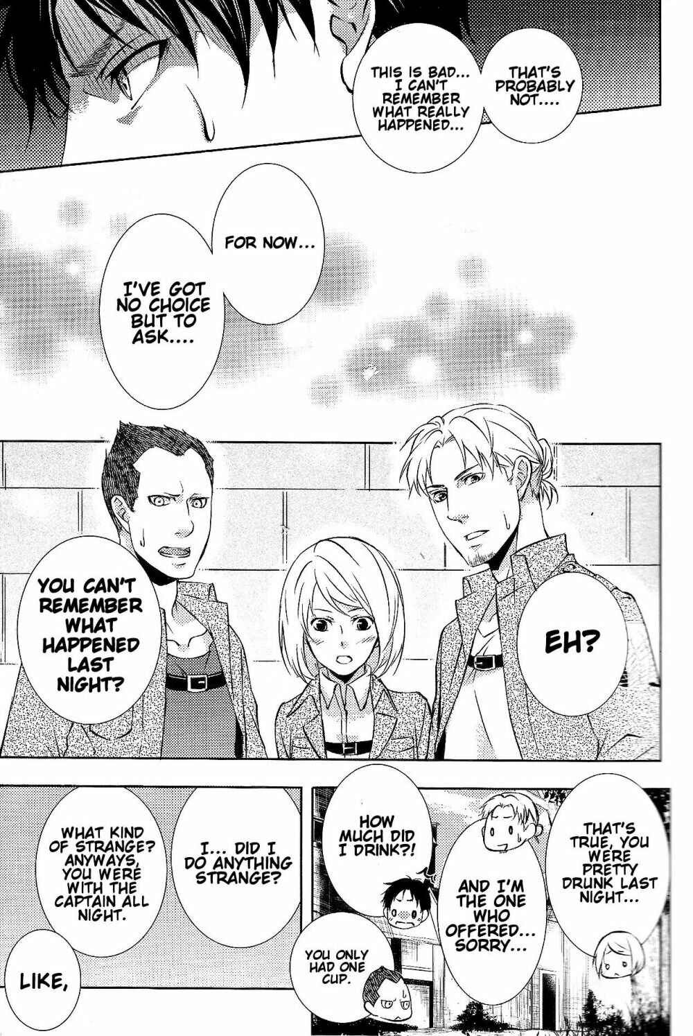 Page 12 Chapter Unknown_a0f2 Shingeki no Kyojin - Bureiko Night (Doujinshi)