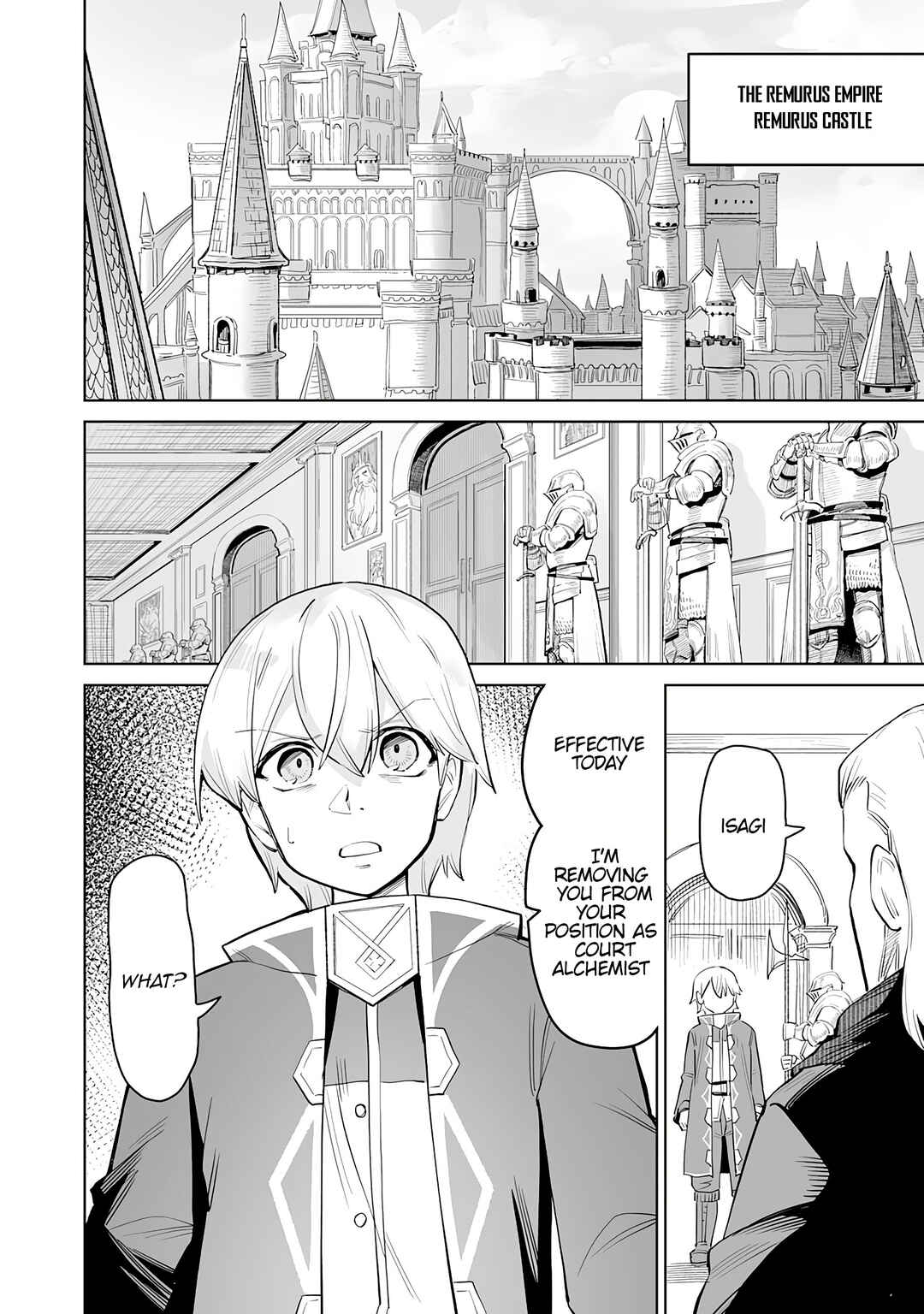 Page 4 Chapter 1.1 Kaikosareta Kyuutei Renkinjutsushi wa Henkyou de Dai Nouen wo Tsukuriageru ~Sokoku wo Oidasareta kedo, Saikyou Ryouchi de Slow Life wo Ouka suru~