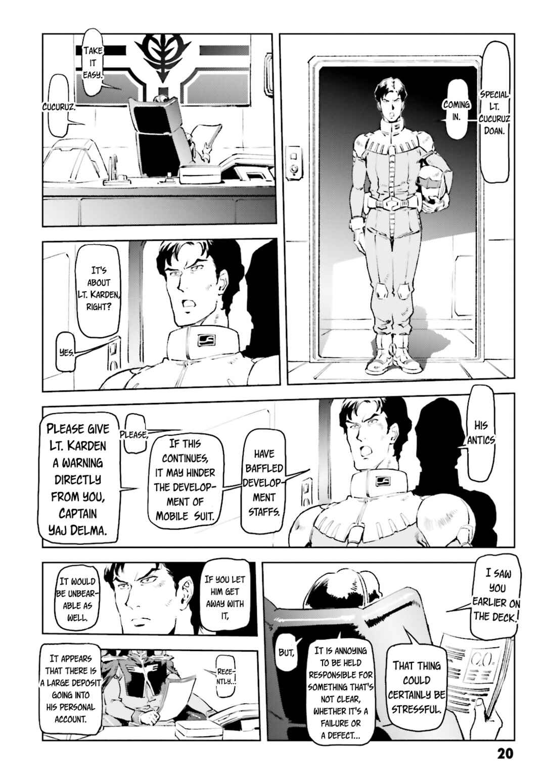 Page 20 Chapter 6 Mobile Suit Gundam - The Origin MSD: Cucuruz Doan’s Island