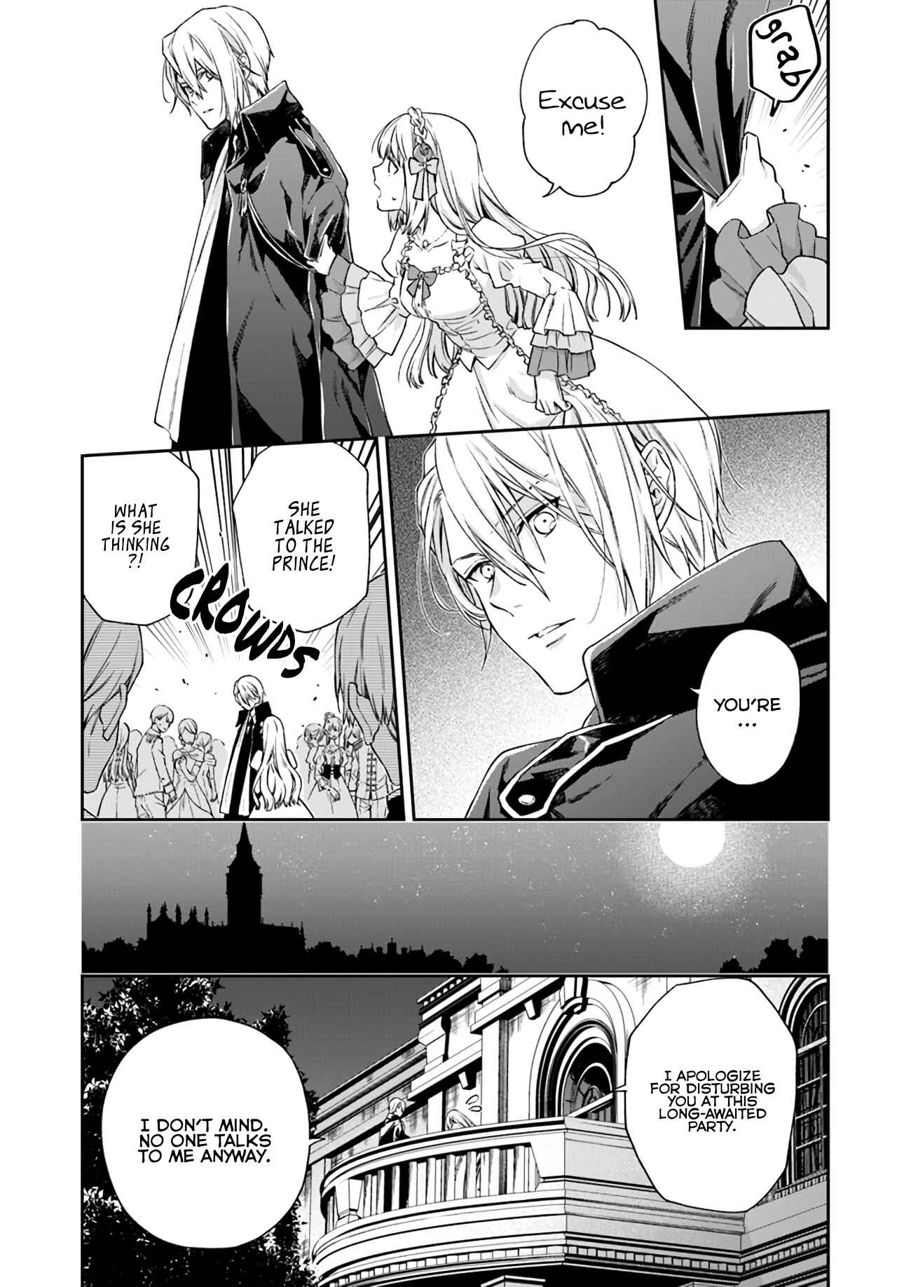 Page 8 Chapter 1.4 Akuyaku Reijou wa Kiraware Kizoku ni Koi wo suru