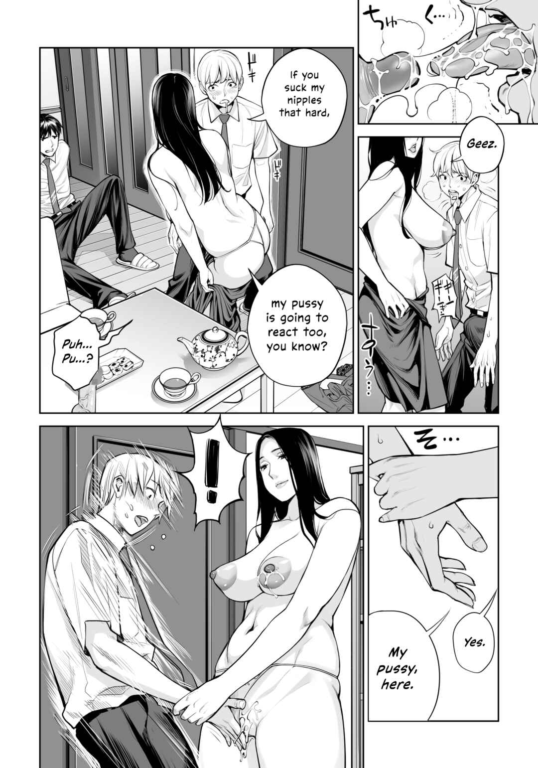Page 42 Chapter Unknown_998a Kurokami Onna no Fudeoroshi ~Himitsu no Heya de Nakadashi Sasete Ageru wa~