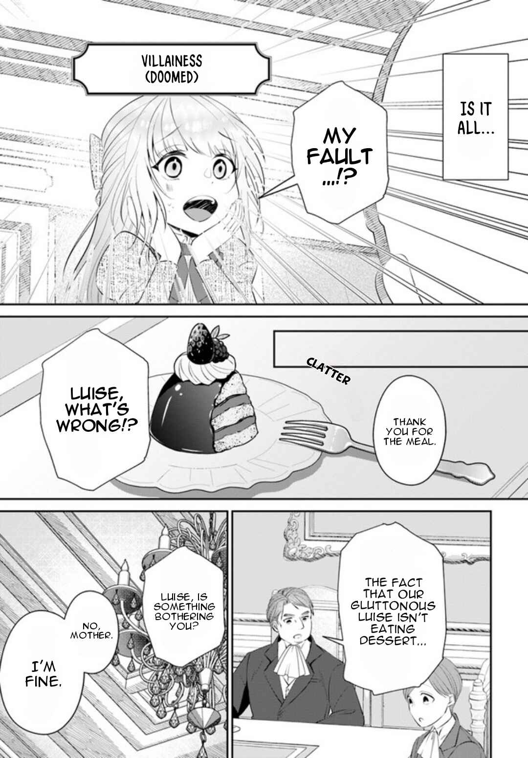 Page 12 Chapter 1.1 Watashi no Ue ni Ukabu Akuyaki Reijou (Hametsu suru) tte Nandeshou ka?