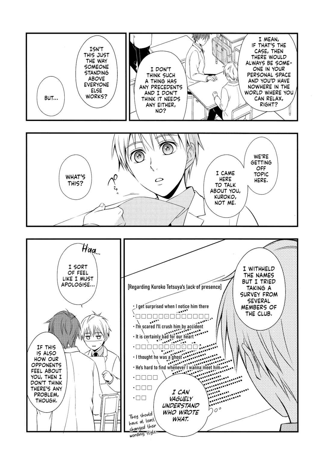 Page 7 Chapter Unknown_5c36 Kuroko no Basket - Personal Space (Doujinshi)