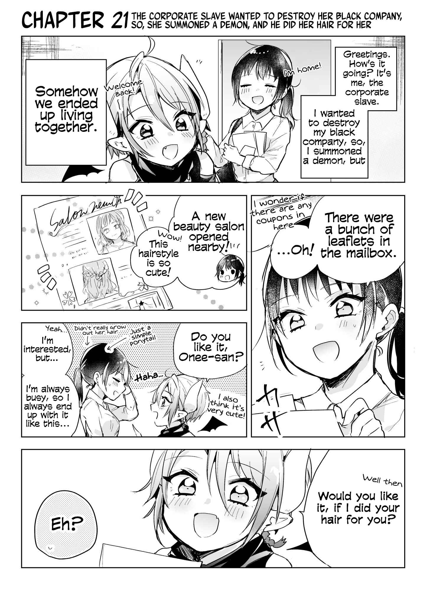 Page 1 Chapter 21 Shachiku OL to Akuma Shota