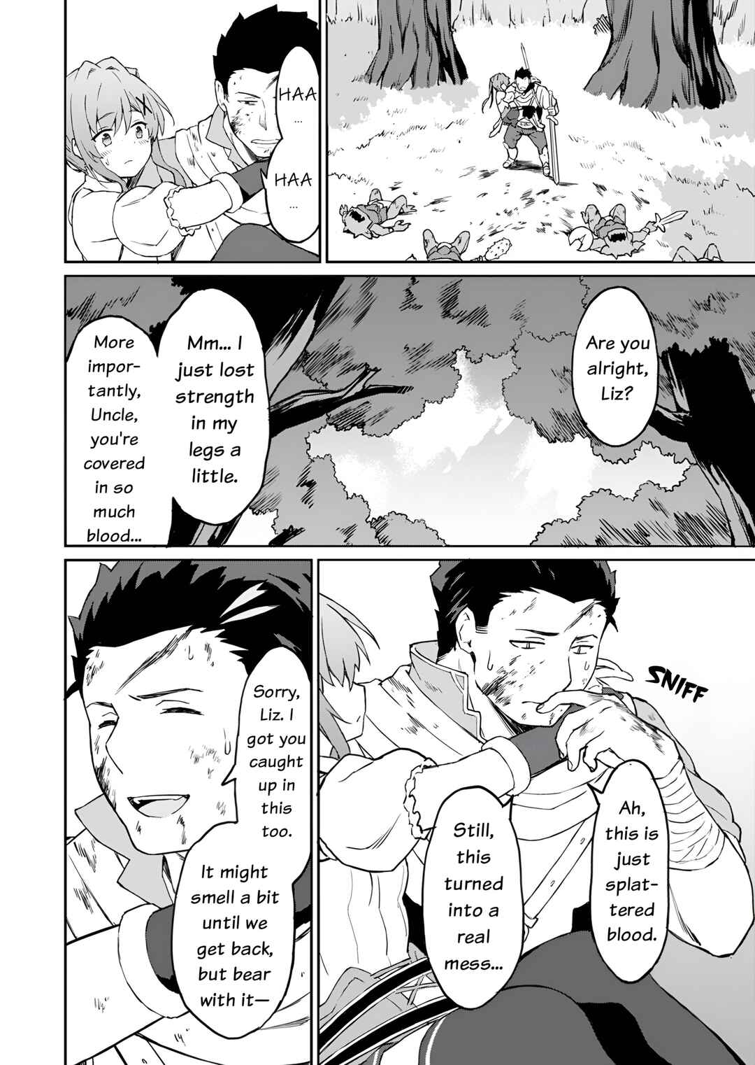 Page 14 Chapter 5 Haikei, Tengoku no Neesan, Yuusha ni Natta Mei ga Ero Sugite —— Ojisan, Hogosha Toka Sorosoro Muri Desu+