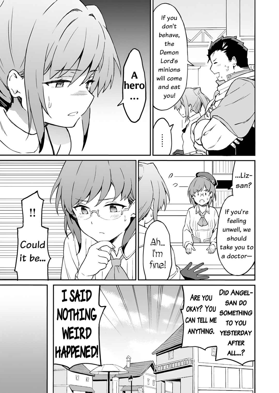 Page 19 Chapter 5 Haikei, Tengoku no Neesan, Yuusha ni Natta Mei ga Ero Sugite —— Ojisan, Hogosha Toka Sorosoro Muri Desu+