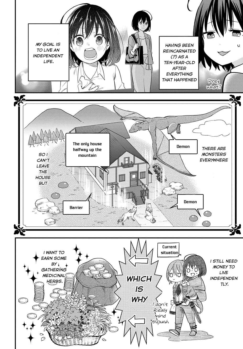 Page 3 Chapter 2 Tensei Shoujo wa Mazu Ippo kara Hajimetai ~Mamono ga Iru Toka Kiitenai!~
