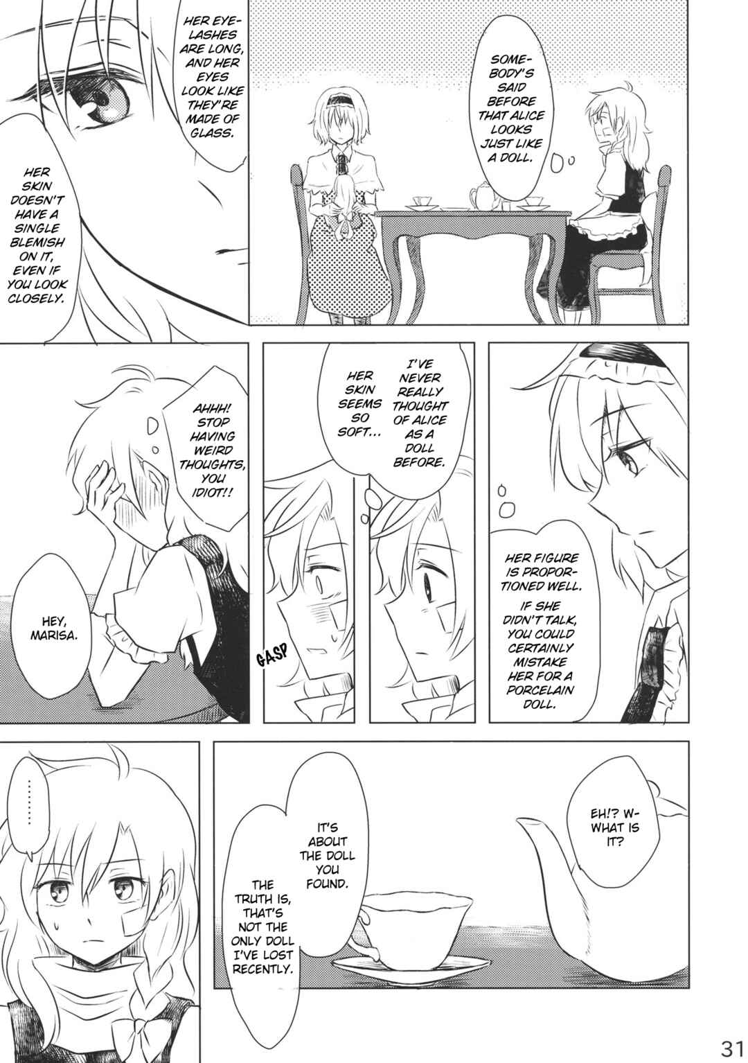 Page 30 Chapter Unknown_0de7 Touhou - Marisa to Alice no Fushin na Ningyou (Doujinshi)