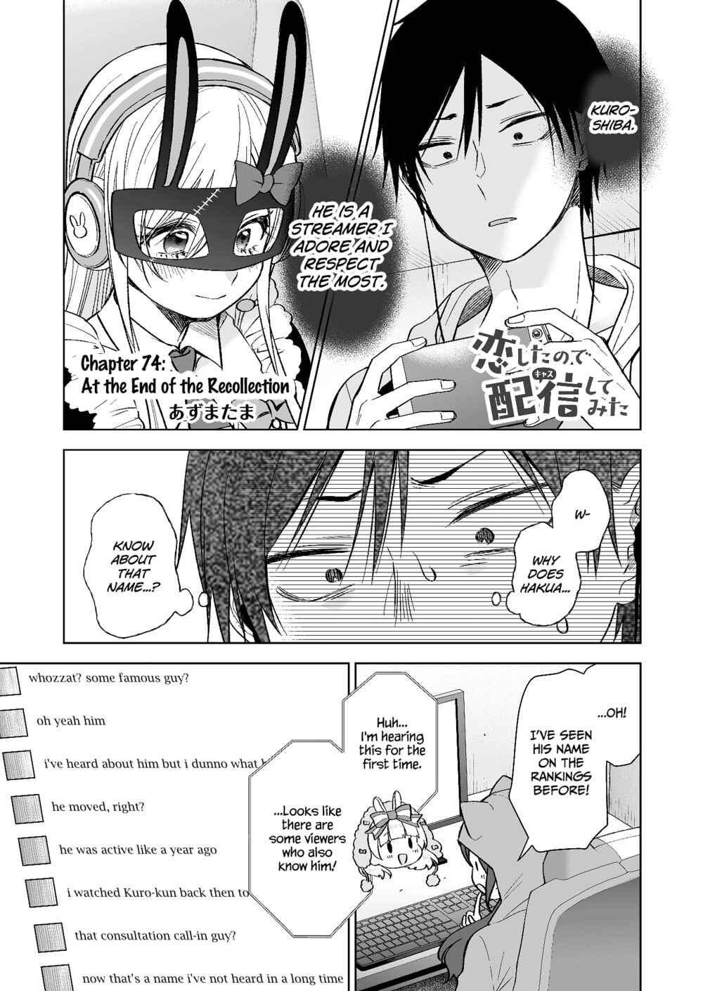 Page 1 Chapter 74 I Fell in Love, so I Tried Livestreaming.