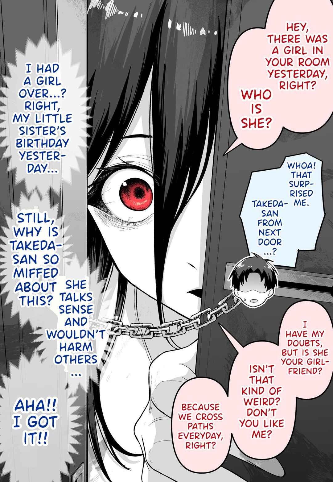 Page 1 Chapter Unknown_5fad Menhera Stalker vs Oblivious Guy